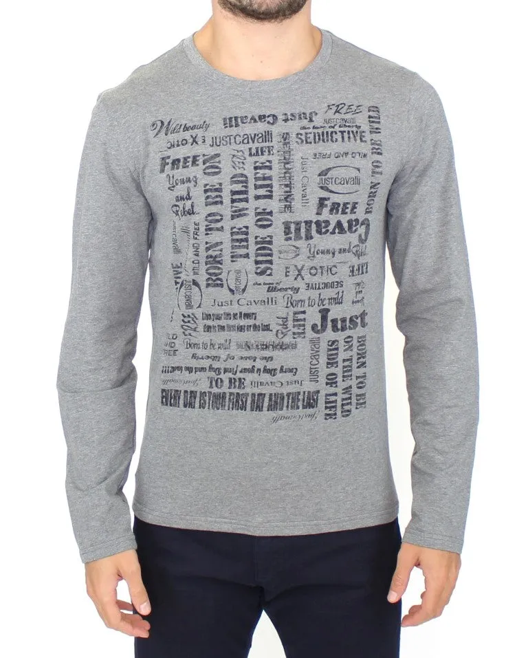 Gray stretch pullover sweater