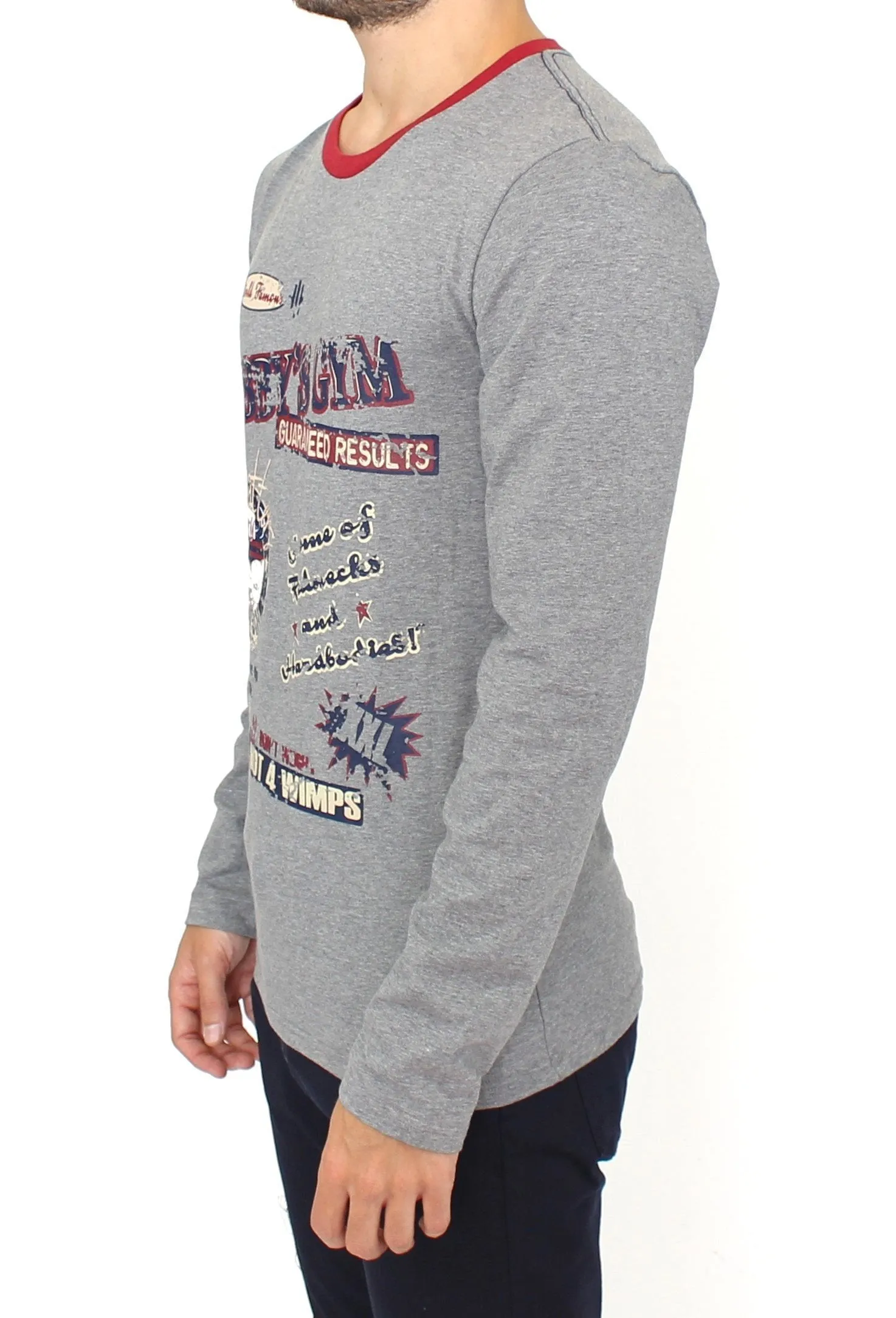 Gray stretch pullover sweater