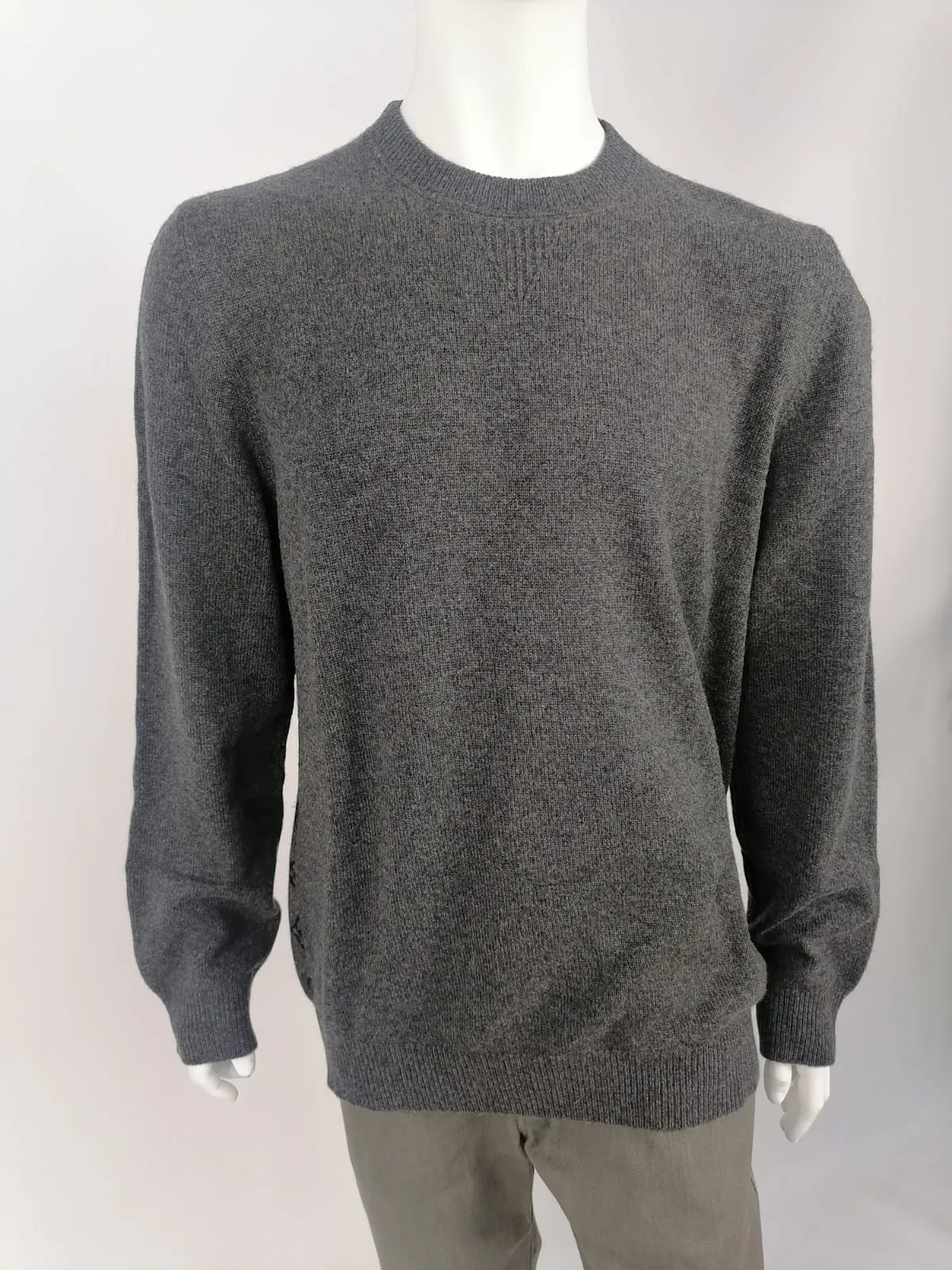 Half and Half Monogram Crewneck Sweater