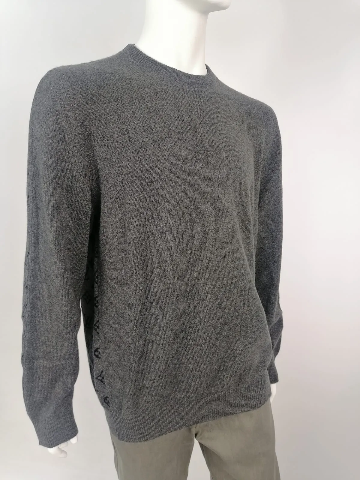 Half and Half Monogram Crewneck Sweater