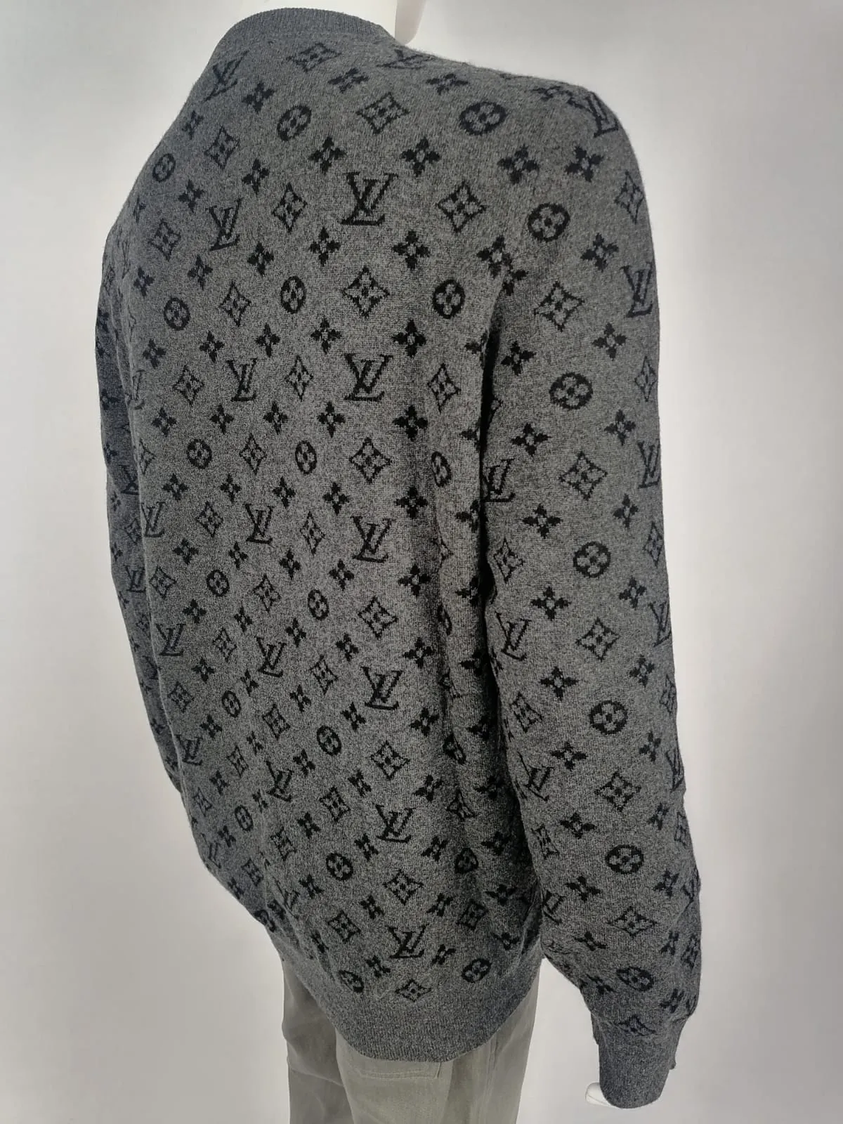 Half and Half Monogram Crewneck Sweater