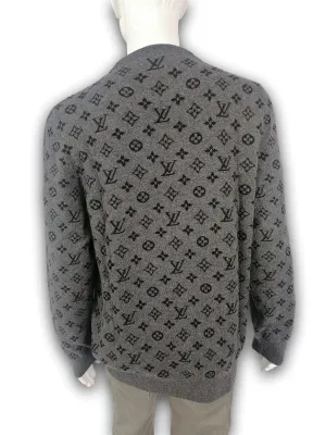 Half and Half Monogram Crewneck Sweater