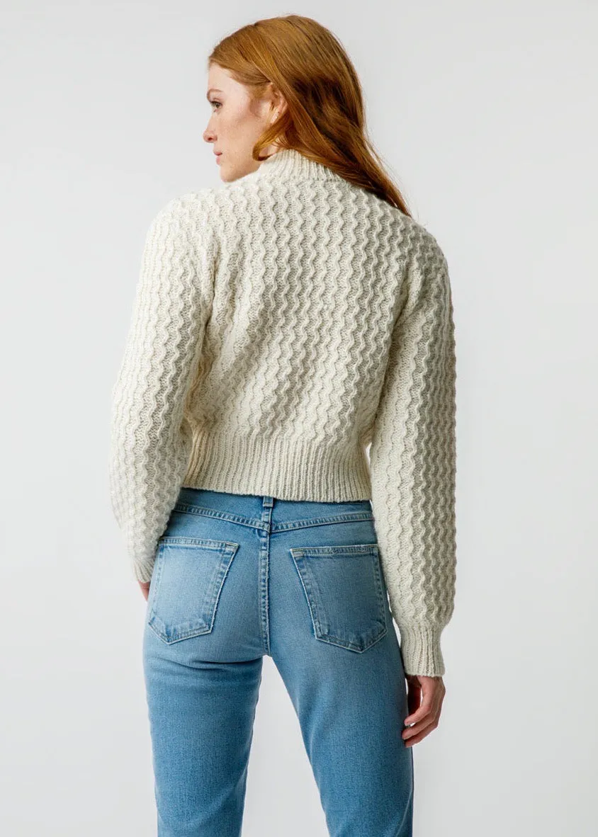 Helen Mock Neck Sweater (Natural)