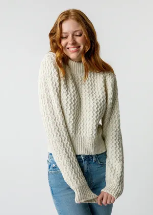 Helen Mock Neck Sweater (Natural)