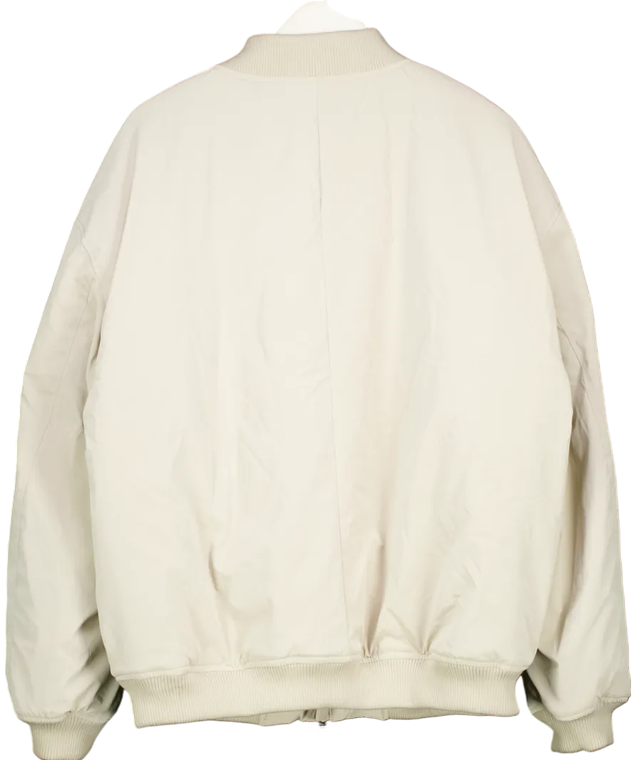 Hera Beige Oversize Bomber Jacket UK L