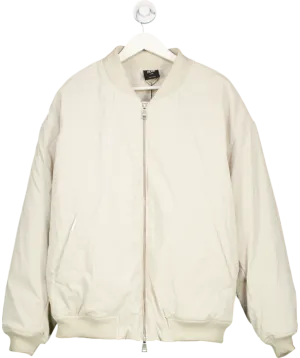 Hera Beige Oversize Bomber Jacket UK L