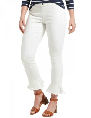HUE Women's Tulip Flare Hem Denim Skimmer Leggings. U20496H
