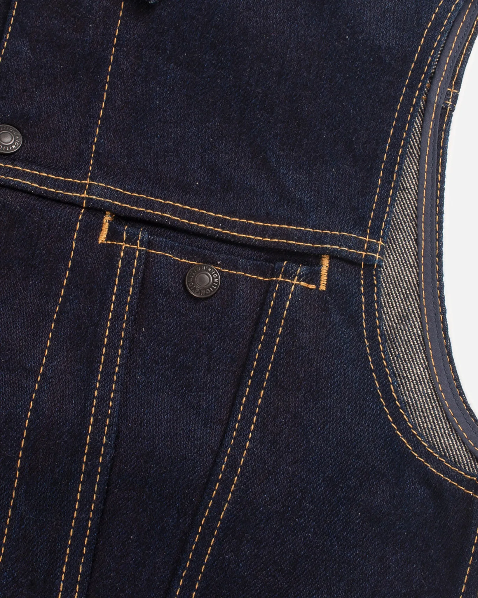 Ignition Works 19oz Stretch Denim Tracker Vest - Indigo