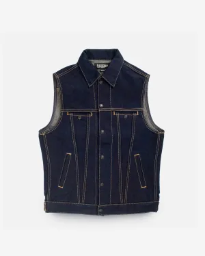 Ignition Works 19oz Stretch Denim Tracker Vest - Indigo