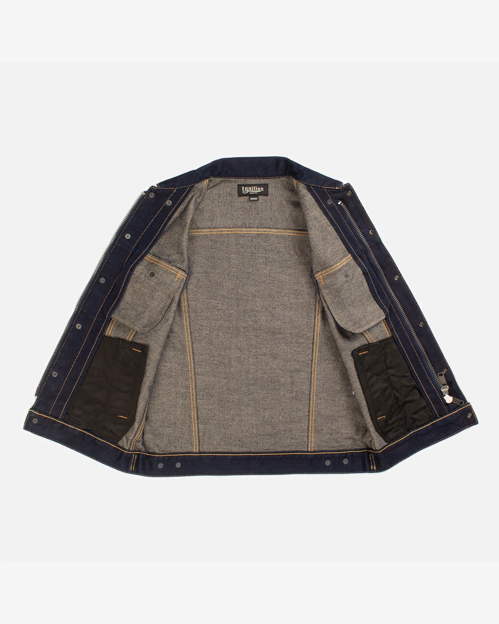Ignition Works 19oz Stretch Denim Tracker Vest - Indigo