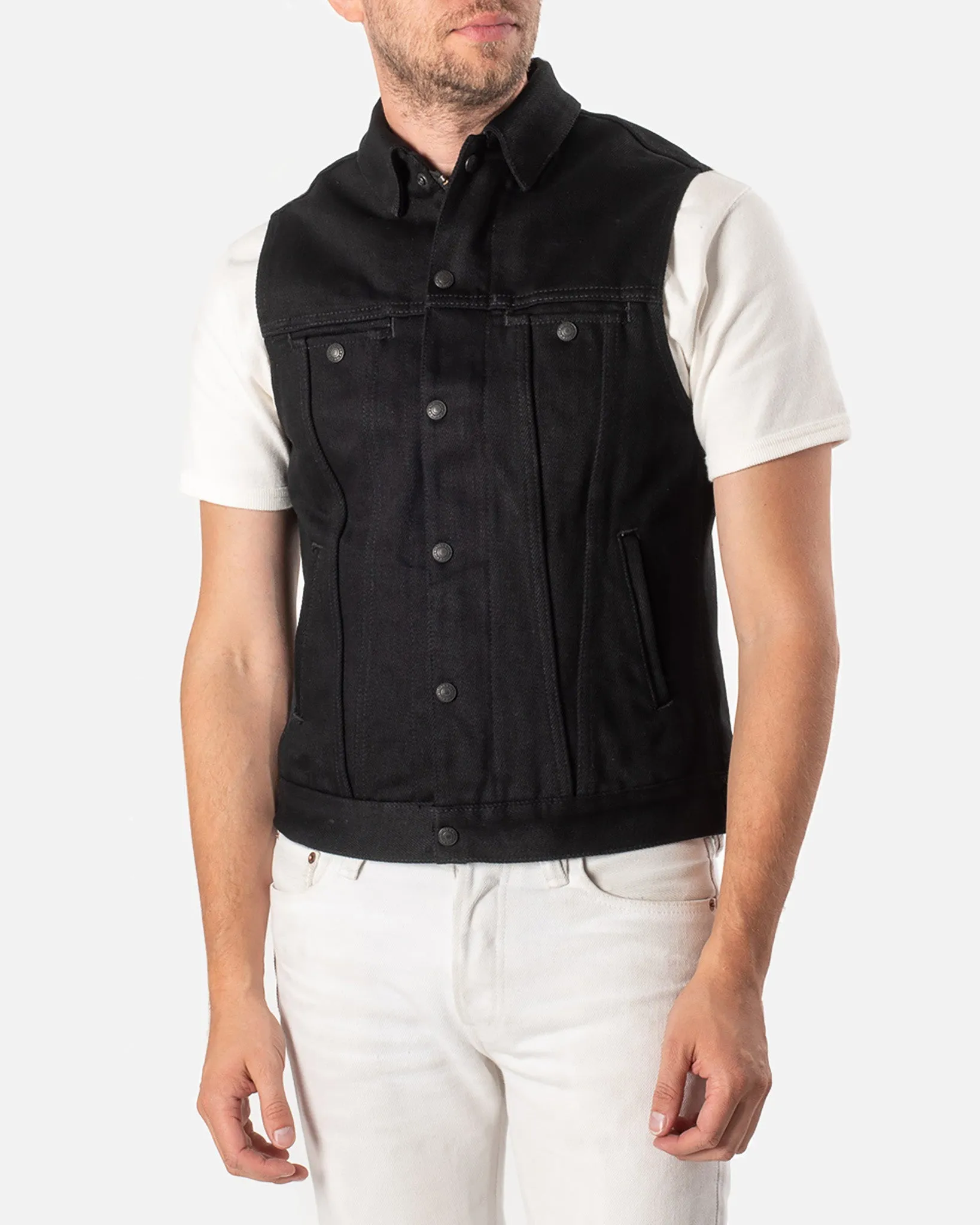 Ignition Works 20oz Denim Tracker Vest - Black