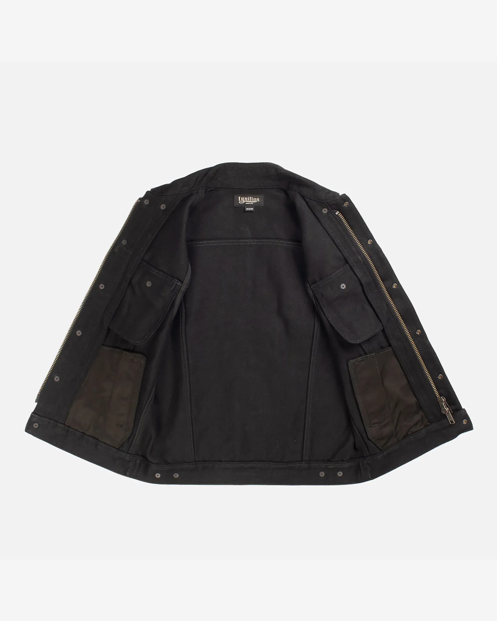 Ignition Works 20oz Denim Tracker Vest - Black
