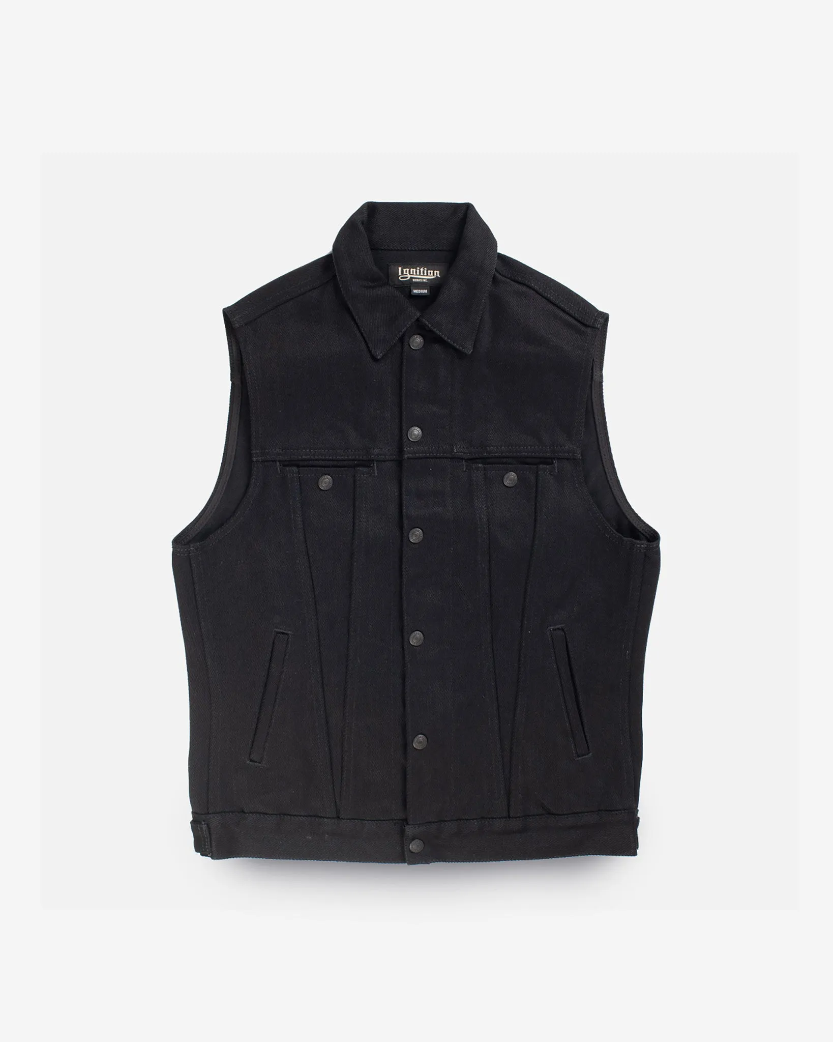 Ignition Works 20oz Denim Tracker Vest - Black