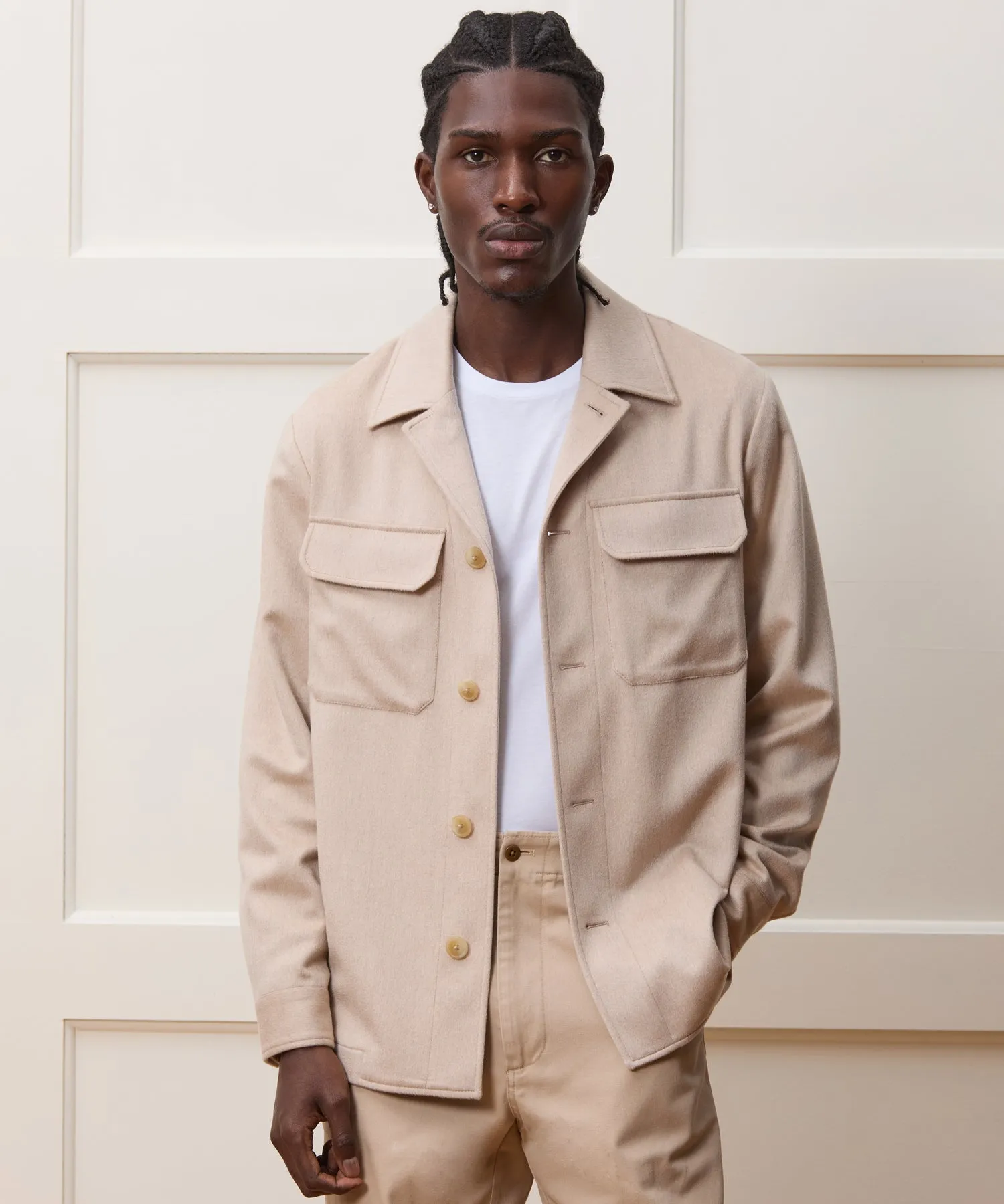 Italian Cashmere Two-Pocket Overshirt