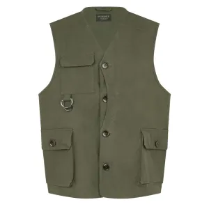 James Purdey Utility Pocketed Vest Green