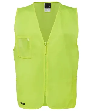 JB'S Hi-Vis Zip Safety Vest 6HVSZ