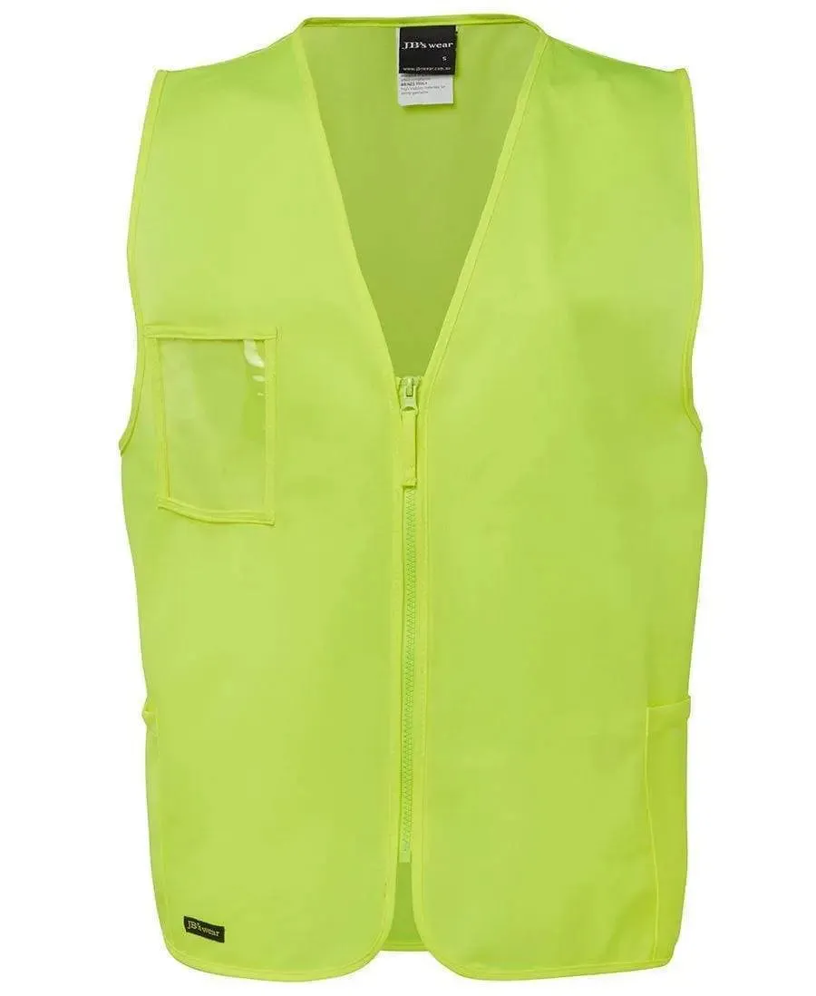 JB'S Hi-Vis Zip Safety Vest 6HVSZ