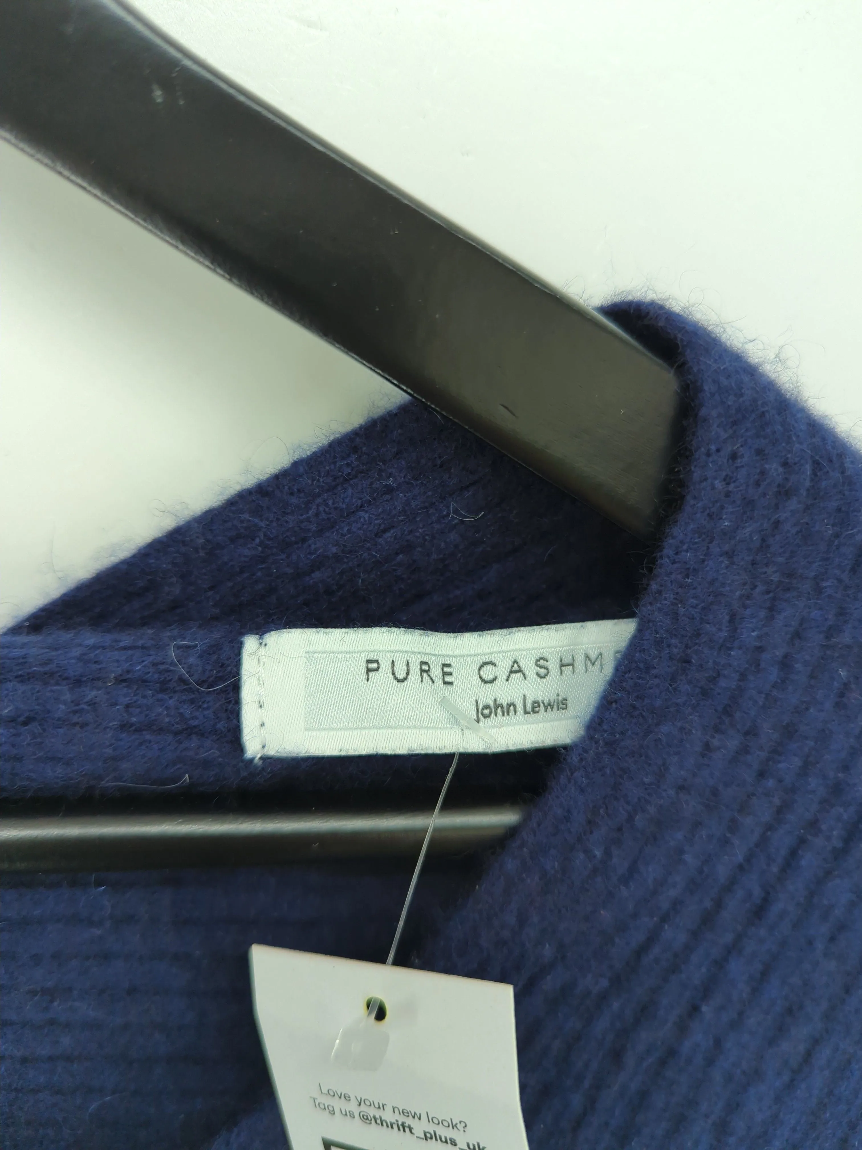John Lewis Women's Coat Blue 100% Cashmere