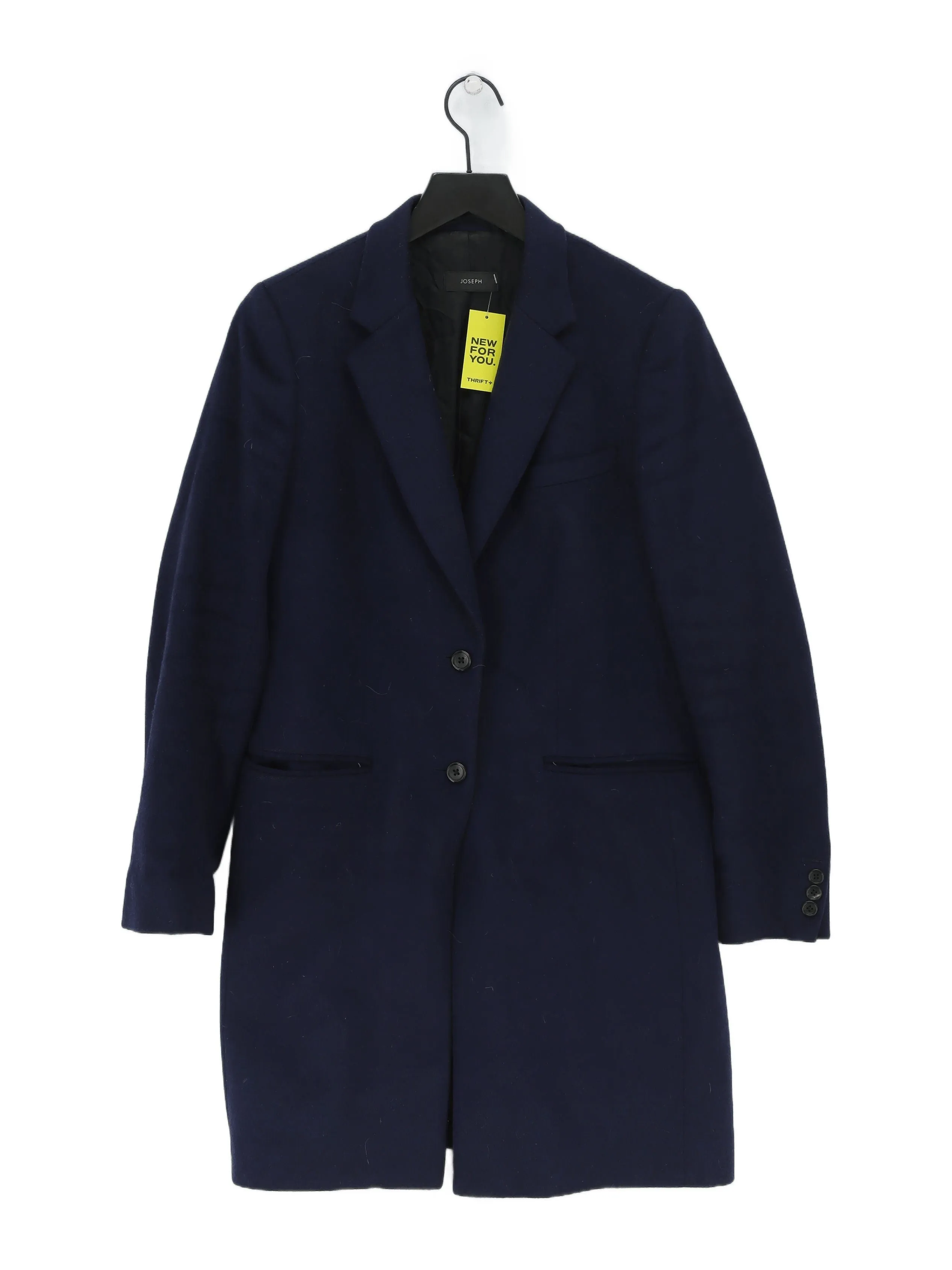 Joseph Women's Coat UK 14 Blue Wool with Cashmere, Viscose