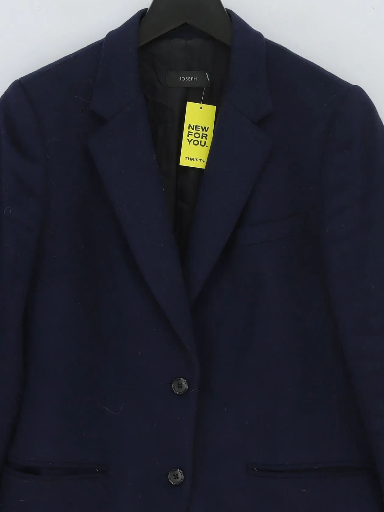 Joseph Women's Coat UK 14 Blue Wool with Cashmere, Viscose