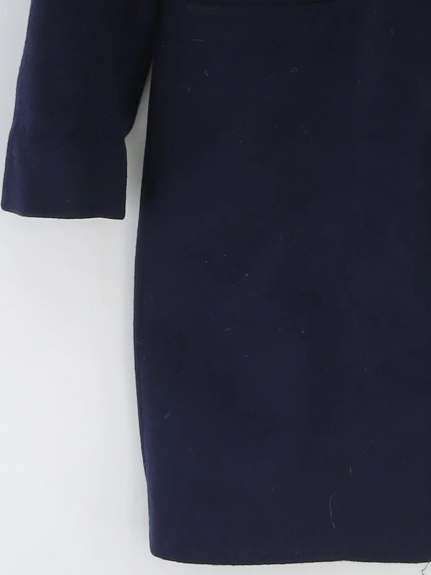 Joseph Women's Coat UK 14 Blue Wool with Cashmere, Viscose