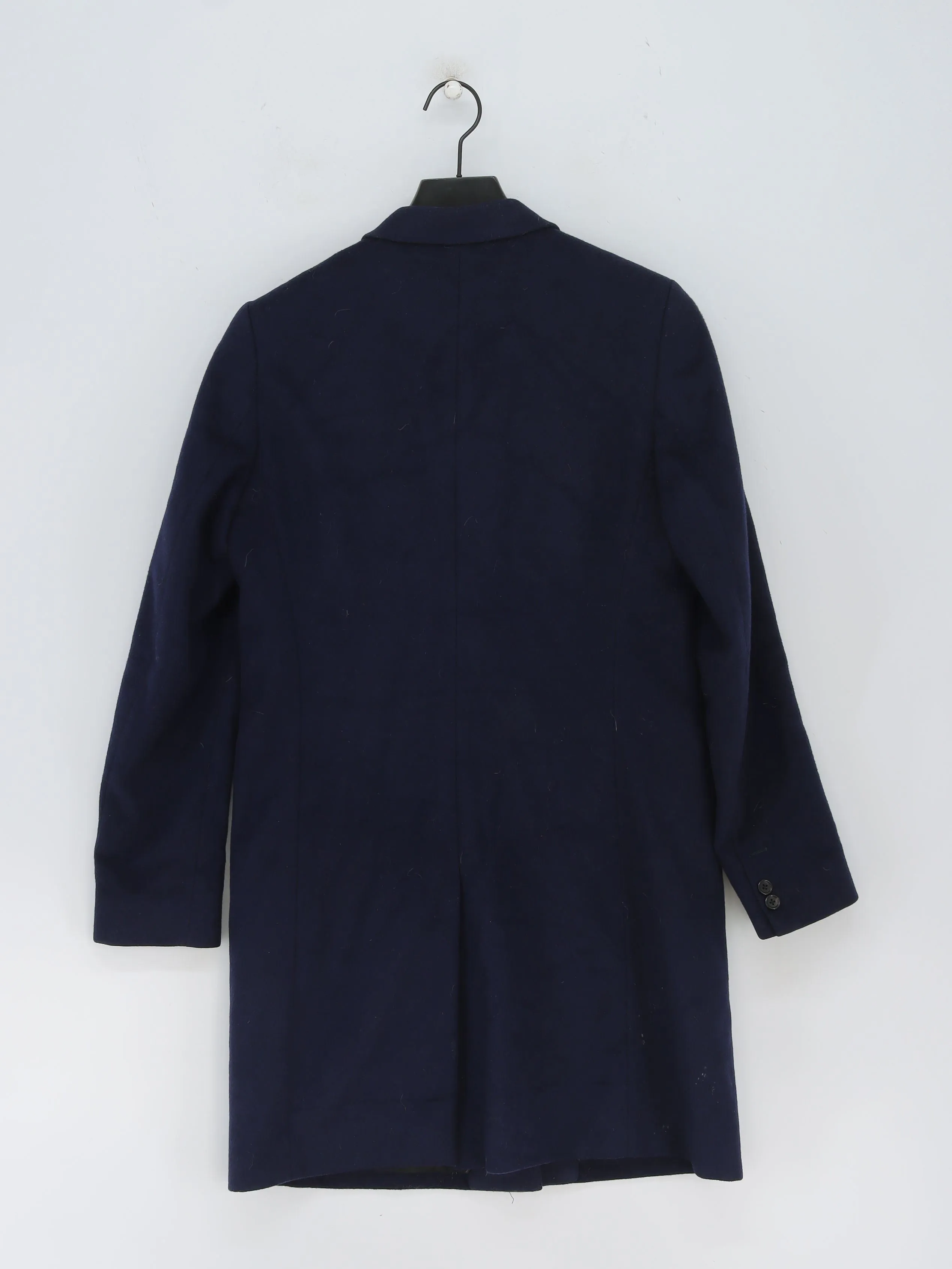 Joseph Women's Coat UK 14 Blue Wool with Cashmere, Viscose