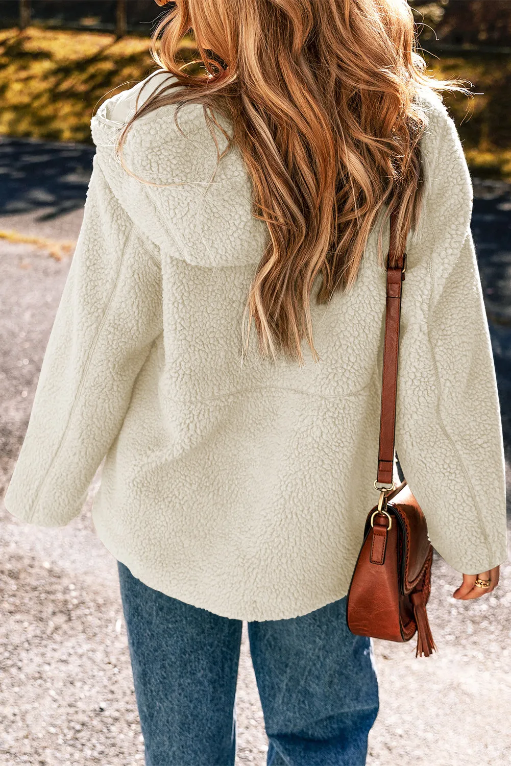 KaleaBoutique Fleece Zip Up Drawstring Hooded Pocketed Jacket