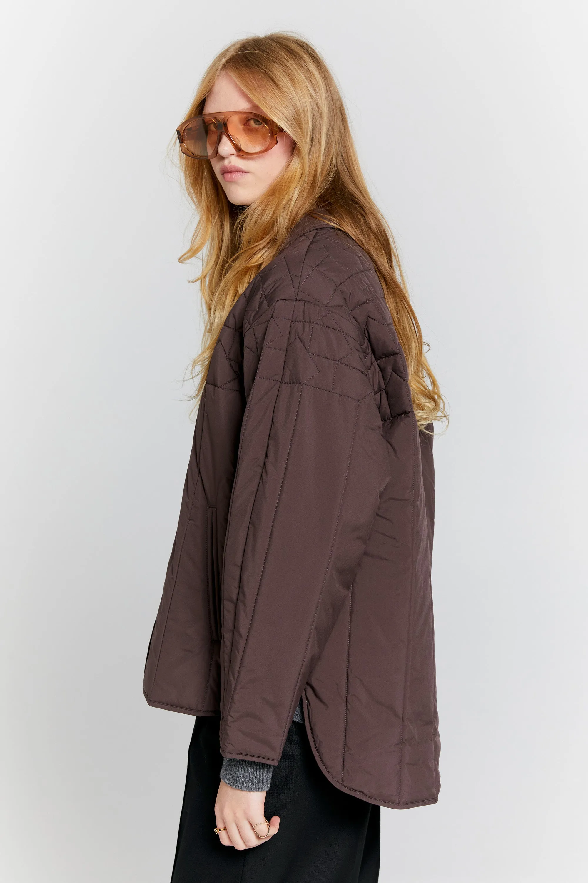 Karen Walker Quilted Voyager Jacket // Mahogany