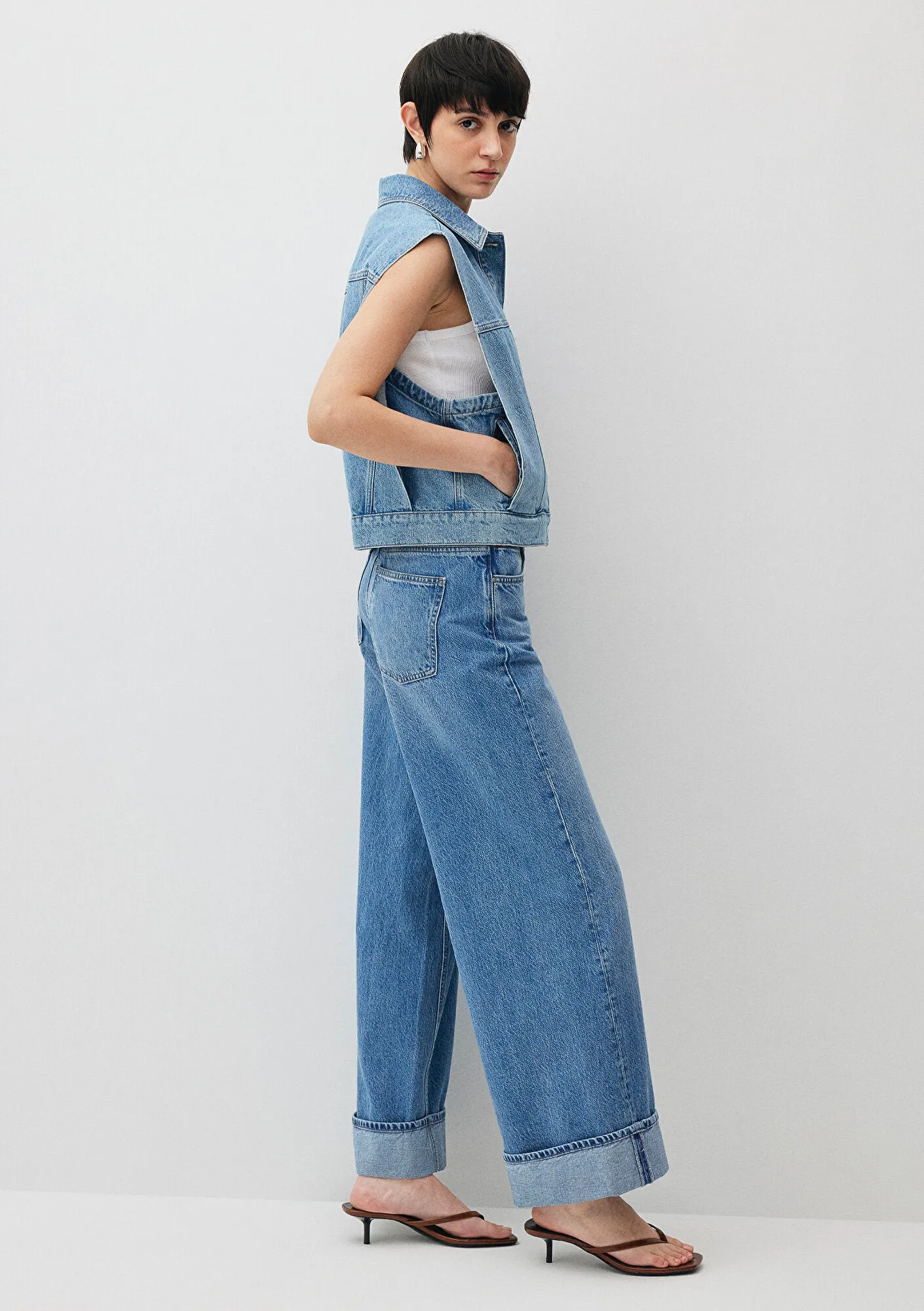Kita Mid Used Denim Jean Vest