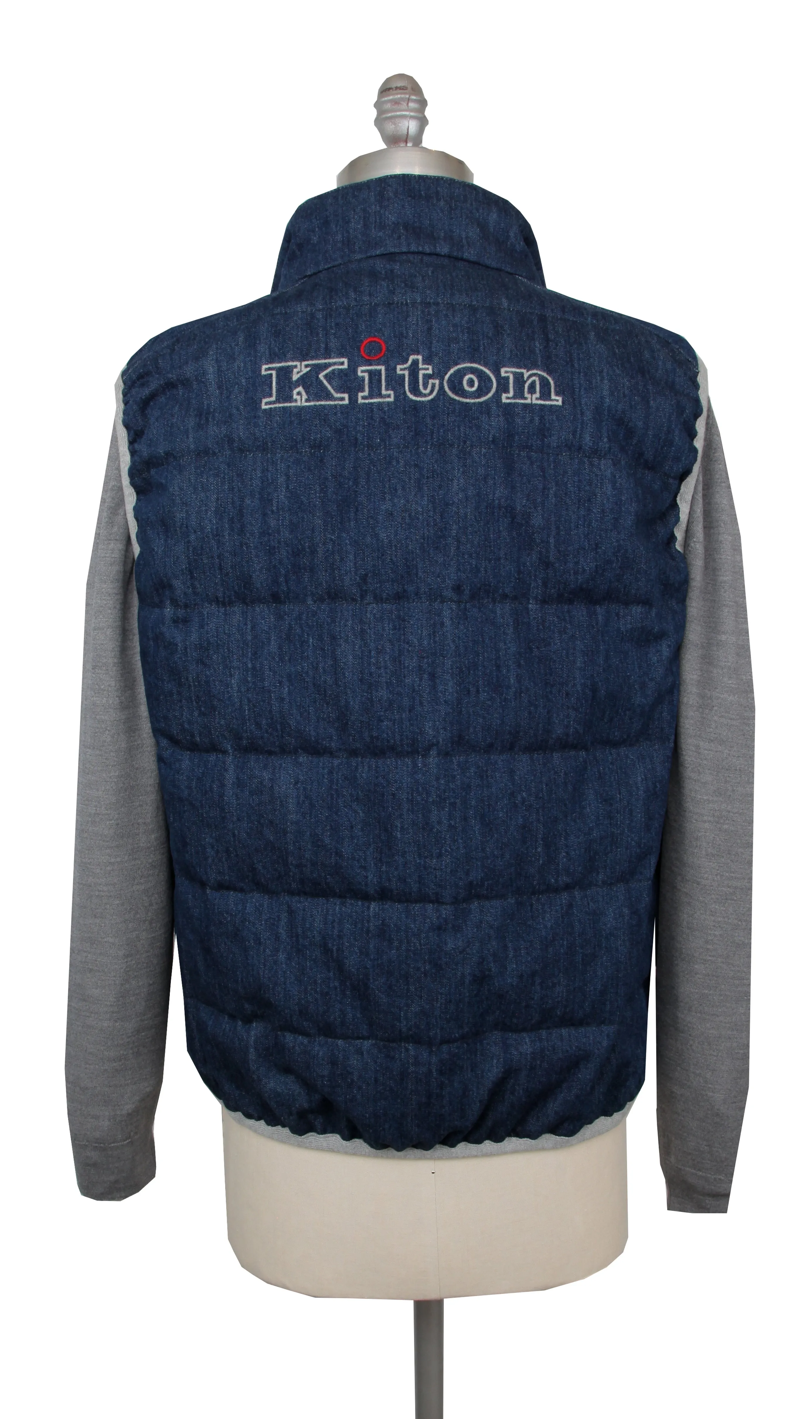 Kiton Denim Blue Jacket Vest