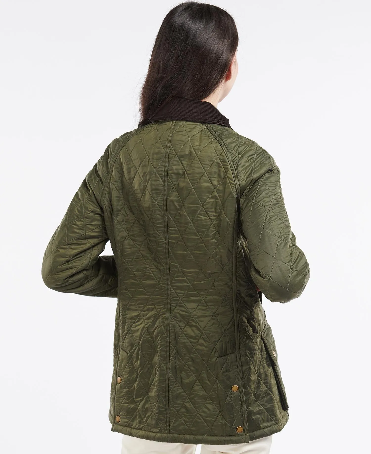 LADIES BARBOUR BEADNELL POLARQUILT JACKET - OLIVE