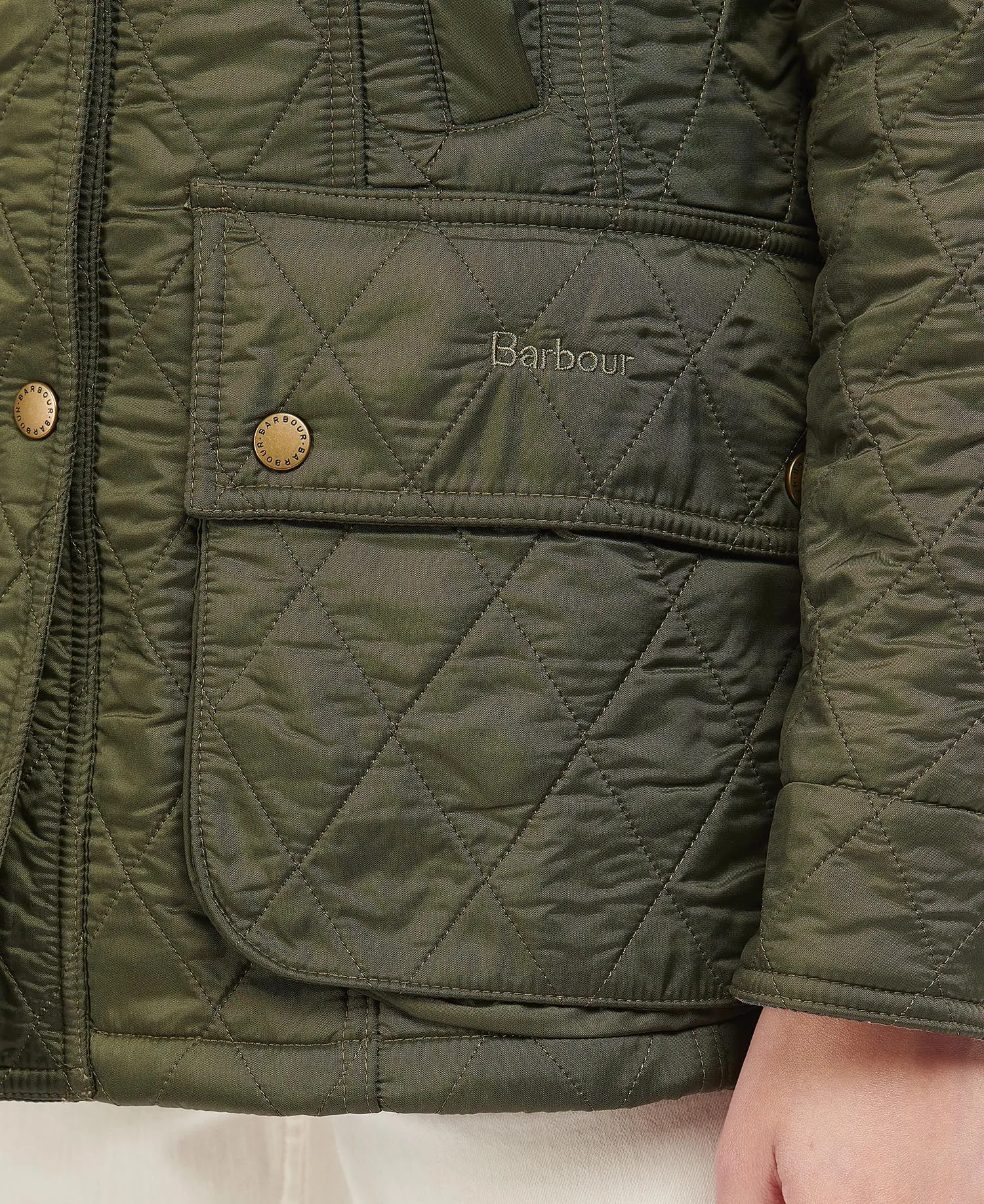 LADIES BARBOUR BEADNELL POLARQUILT JACKET - OLIVE