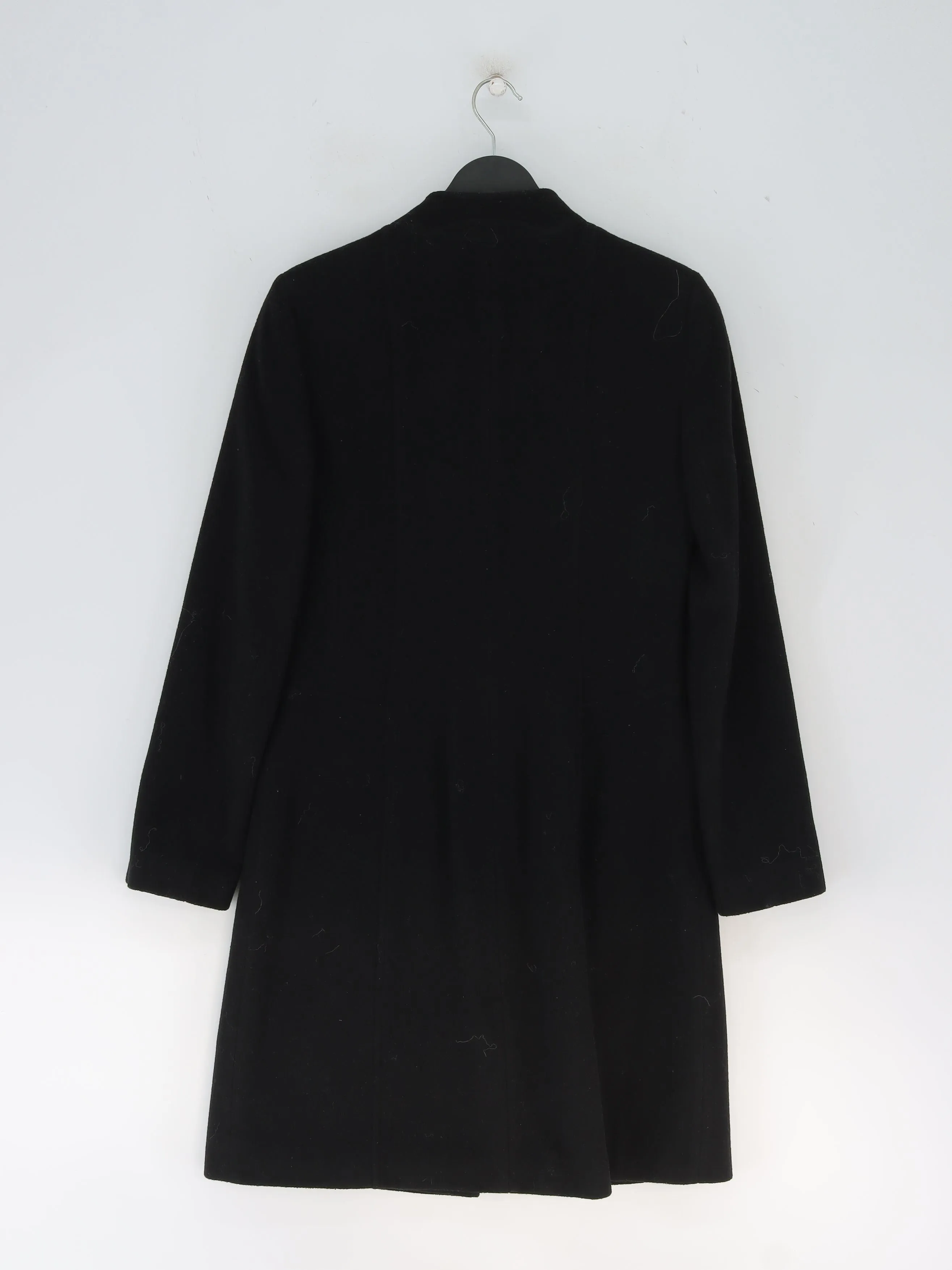 Laura Ashley Women's Coat UK 12 Black Wool with Cashmere, Polyamide, Polyester