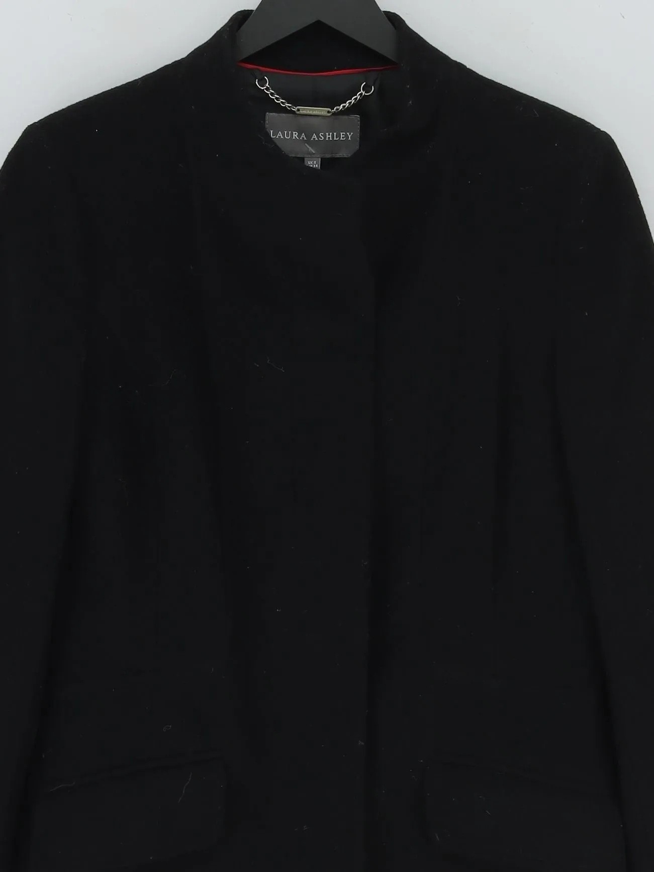 Laura Ashley Women's Coat UK 12 Black Wool with Cashmere, Polyamide, Polyester