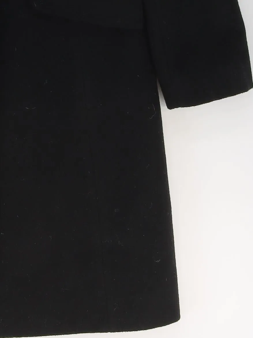 Laura Ashley Women's Coat UK 12 Black Wool with Cashmere, Polyamide, Polyester