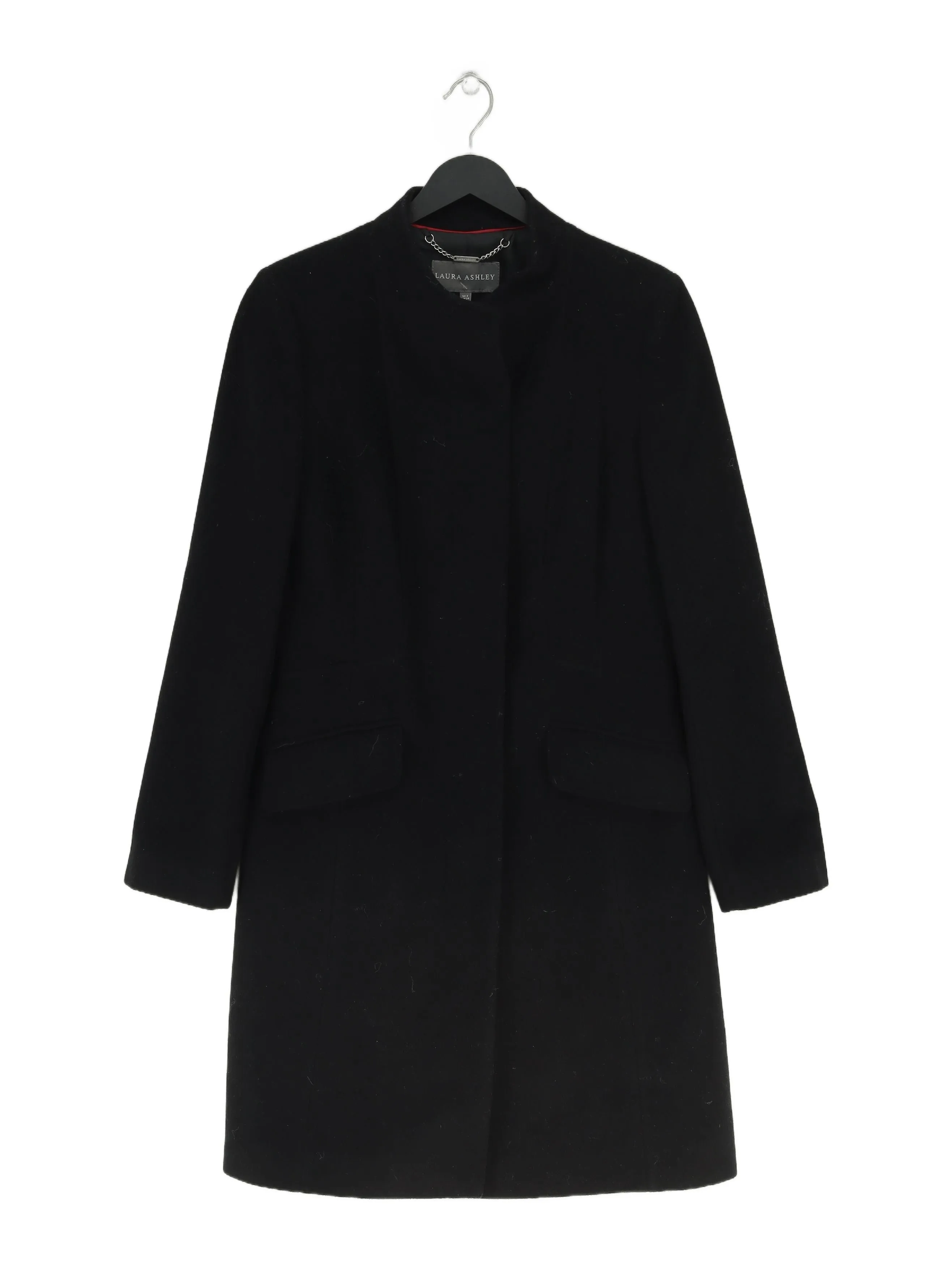Laura Ashley Women's Coat UK 12 Black Wool with Cashmere, Polyamide, Polyester