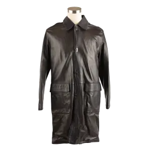 Leather Cashmere Lined Overcoat