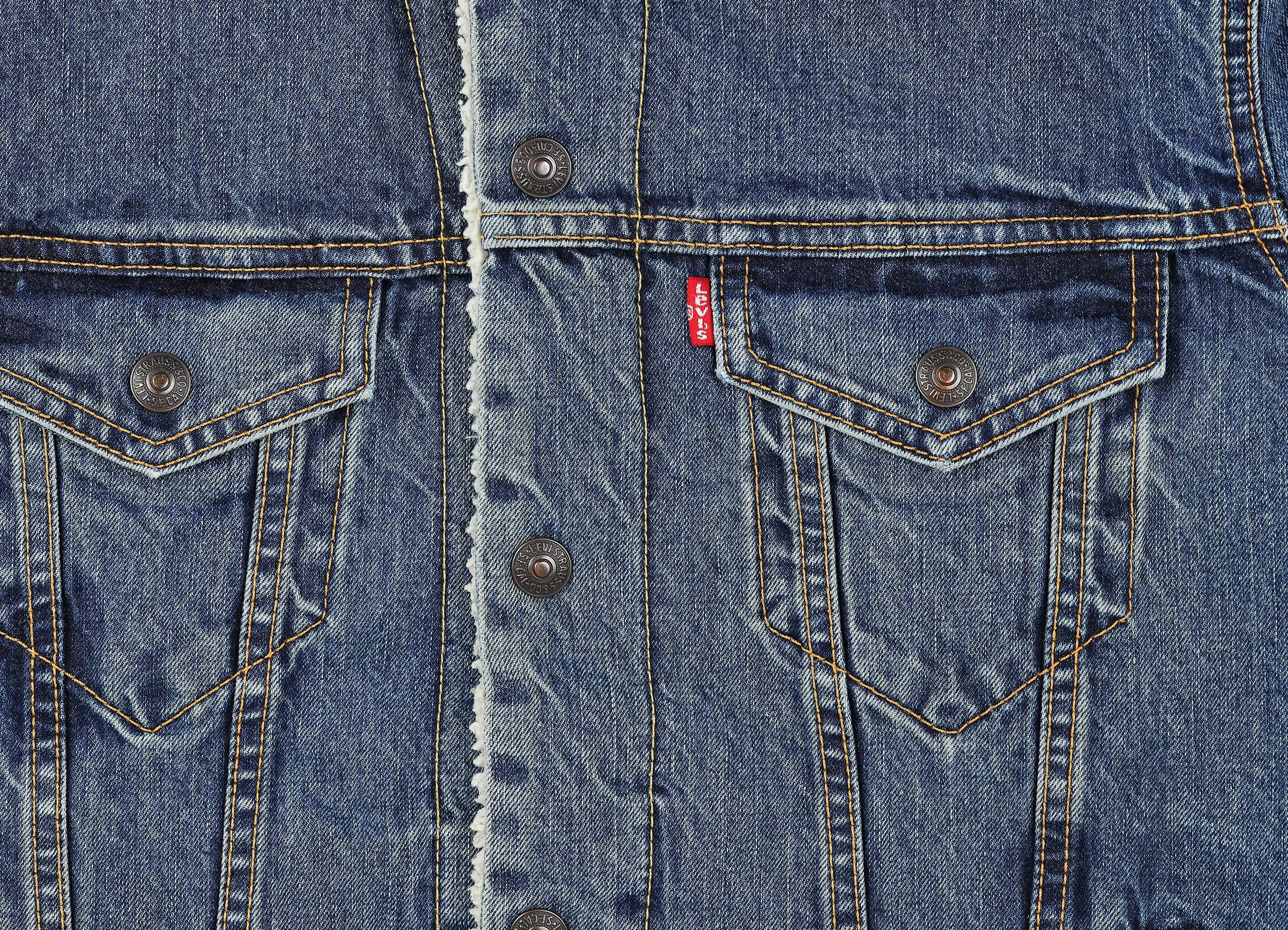 Levi's Fleece Lined Winter Denim Jacket - Blue - S