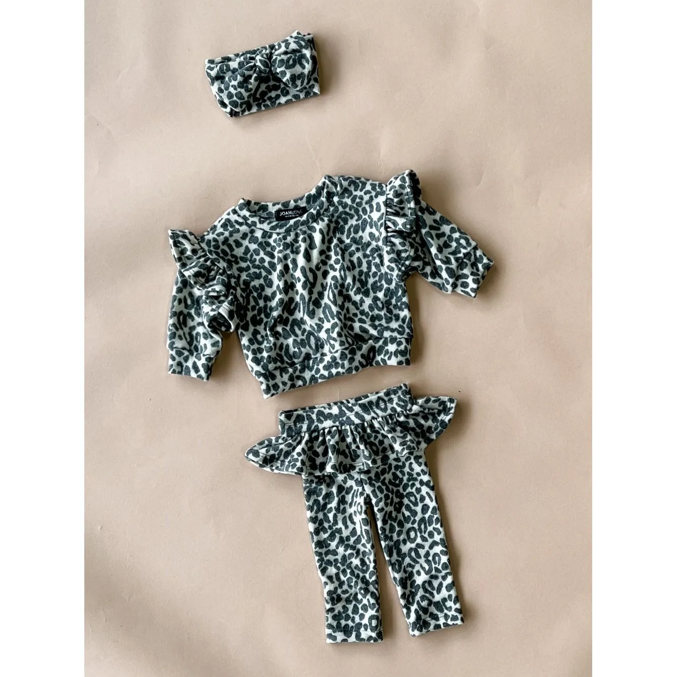 Lily Baby Set | Leopard Faux Cashmere