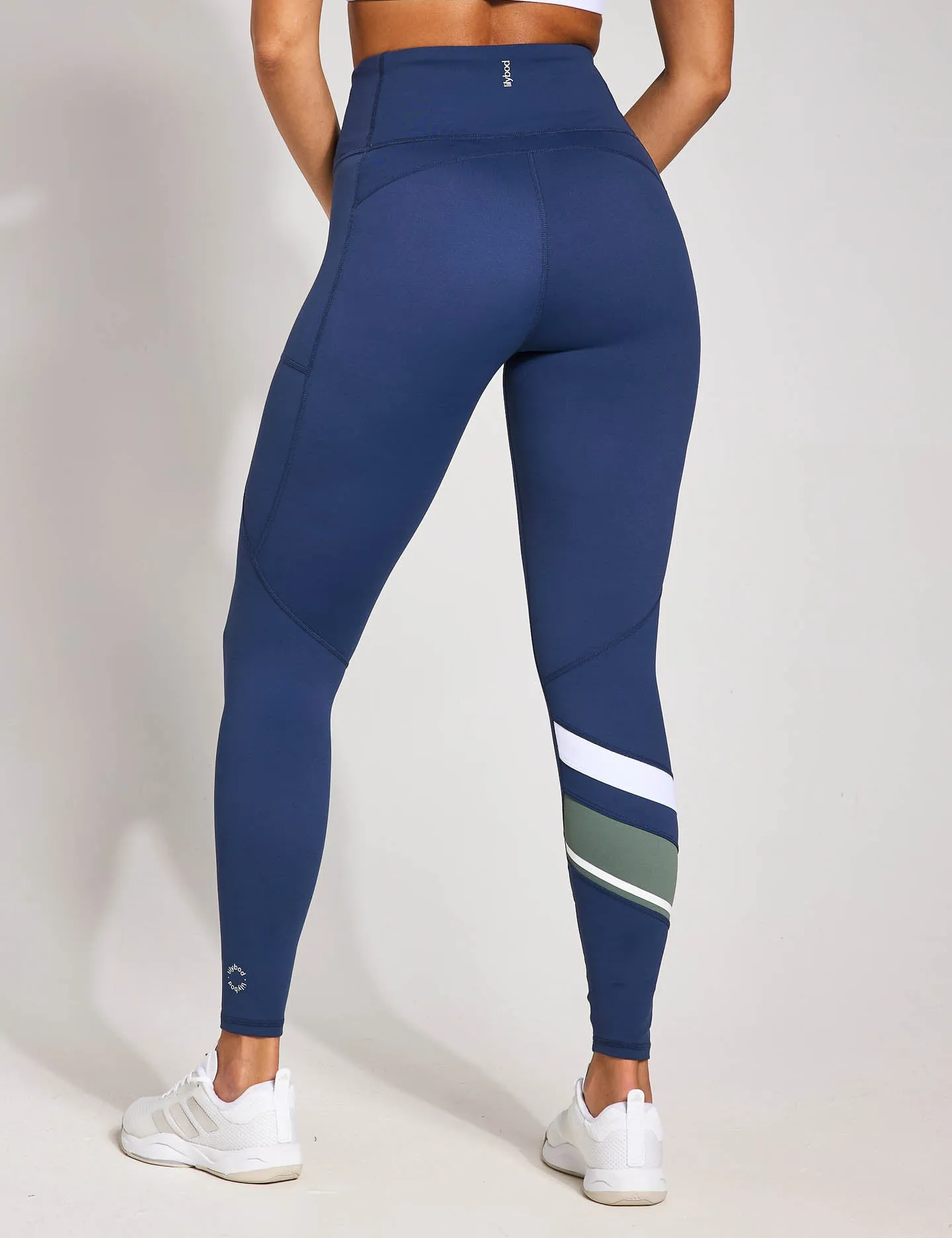 Limitless Legging - Navy-Green-White