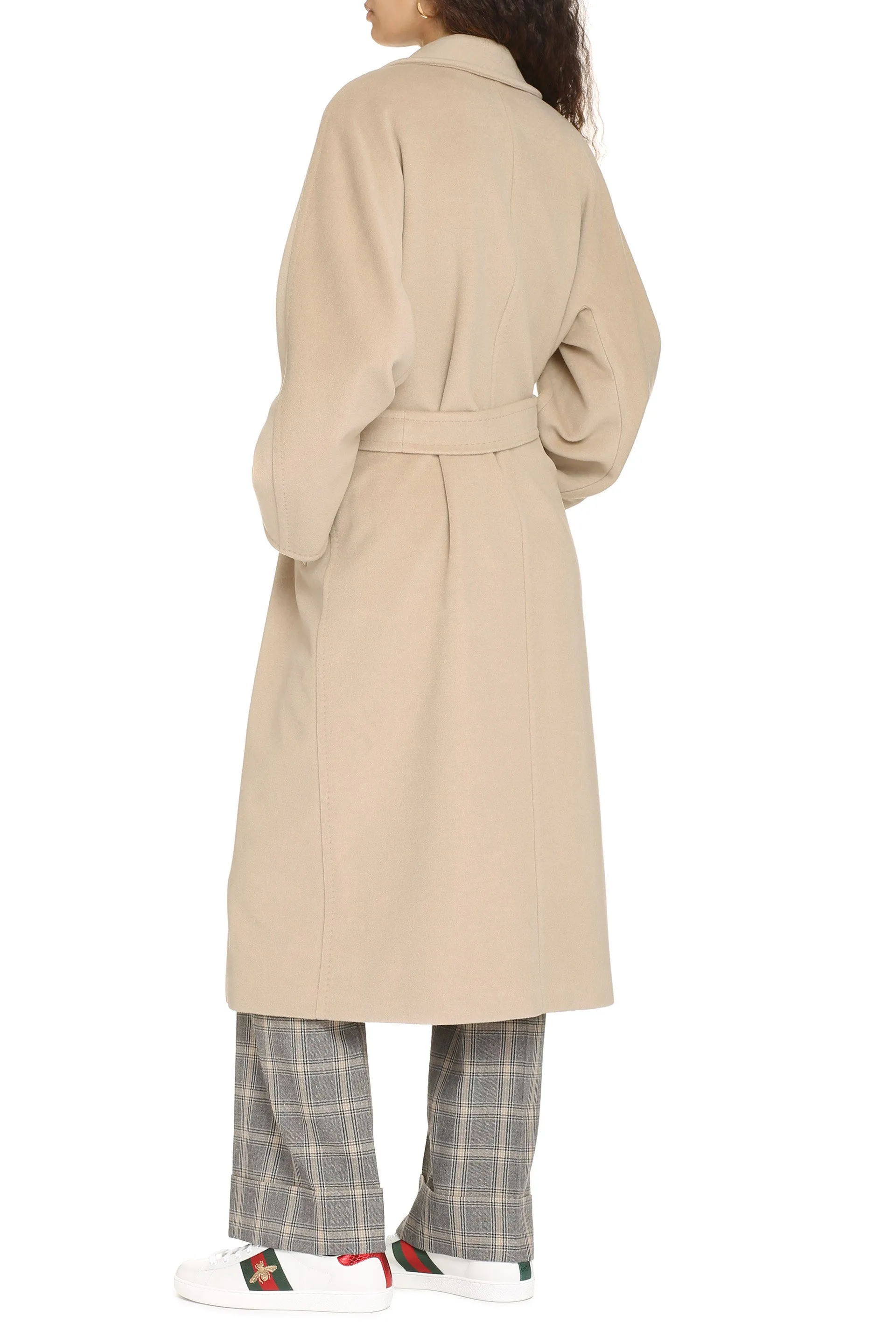 Madame double-breasted virgin wool coat