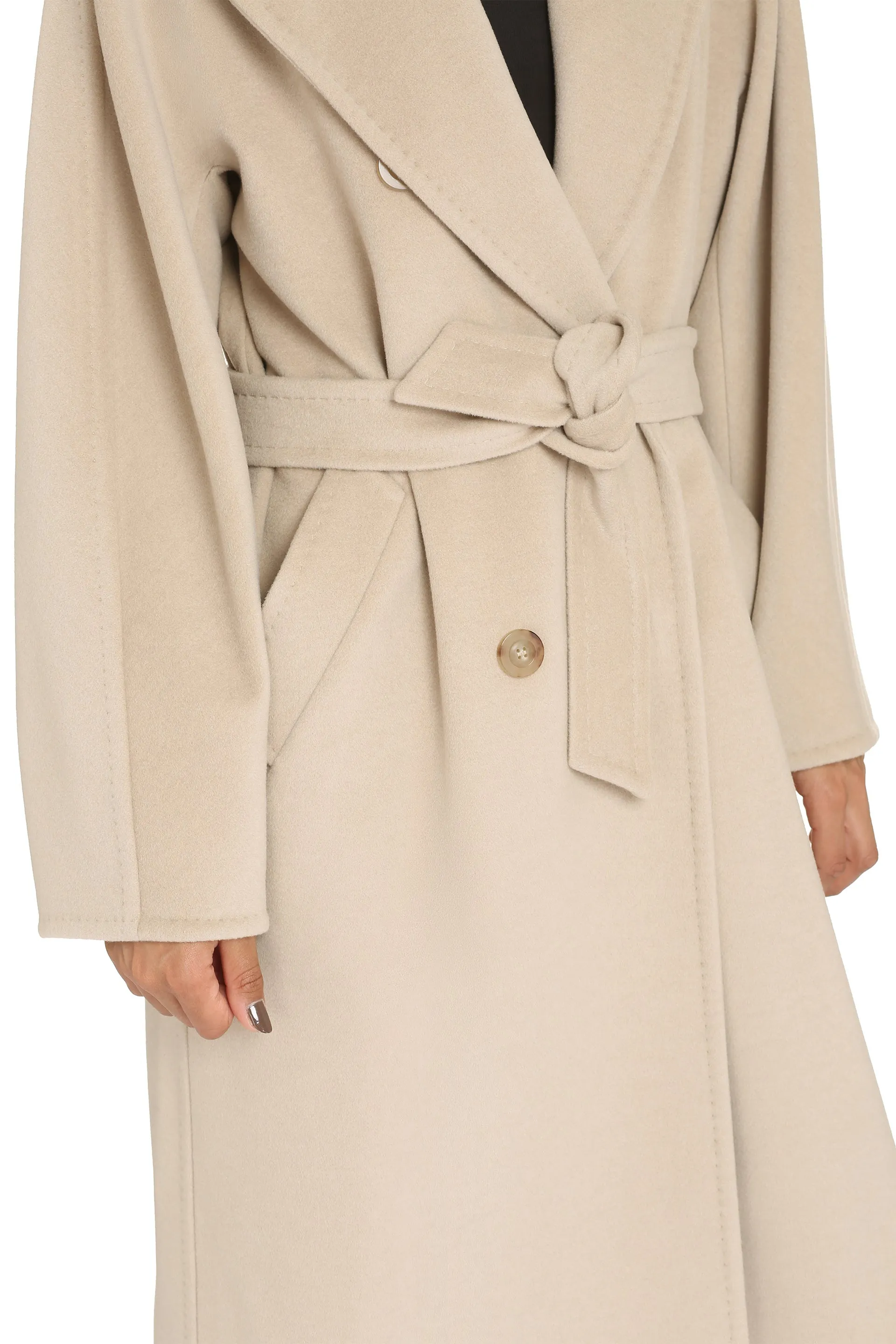 Madame double-breasted virgin wool coat