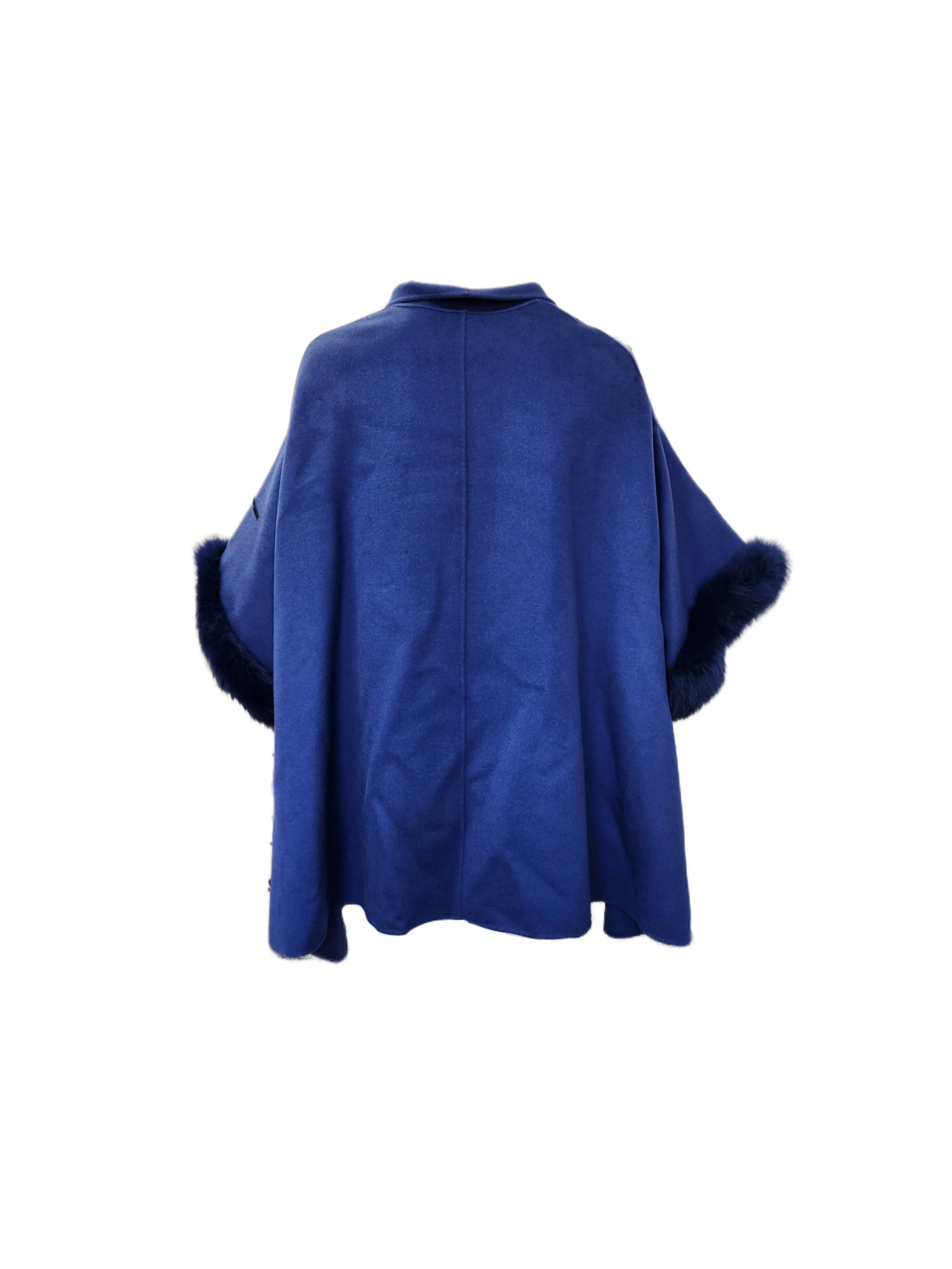 Marina Rinaldi Women's Blue Nobel Open Front Wool Coat Size 20W/29 NWT