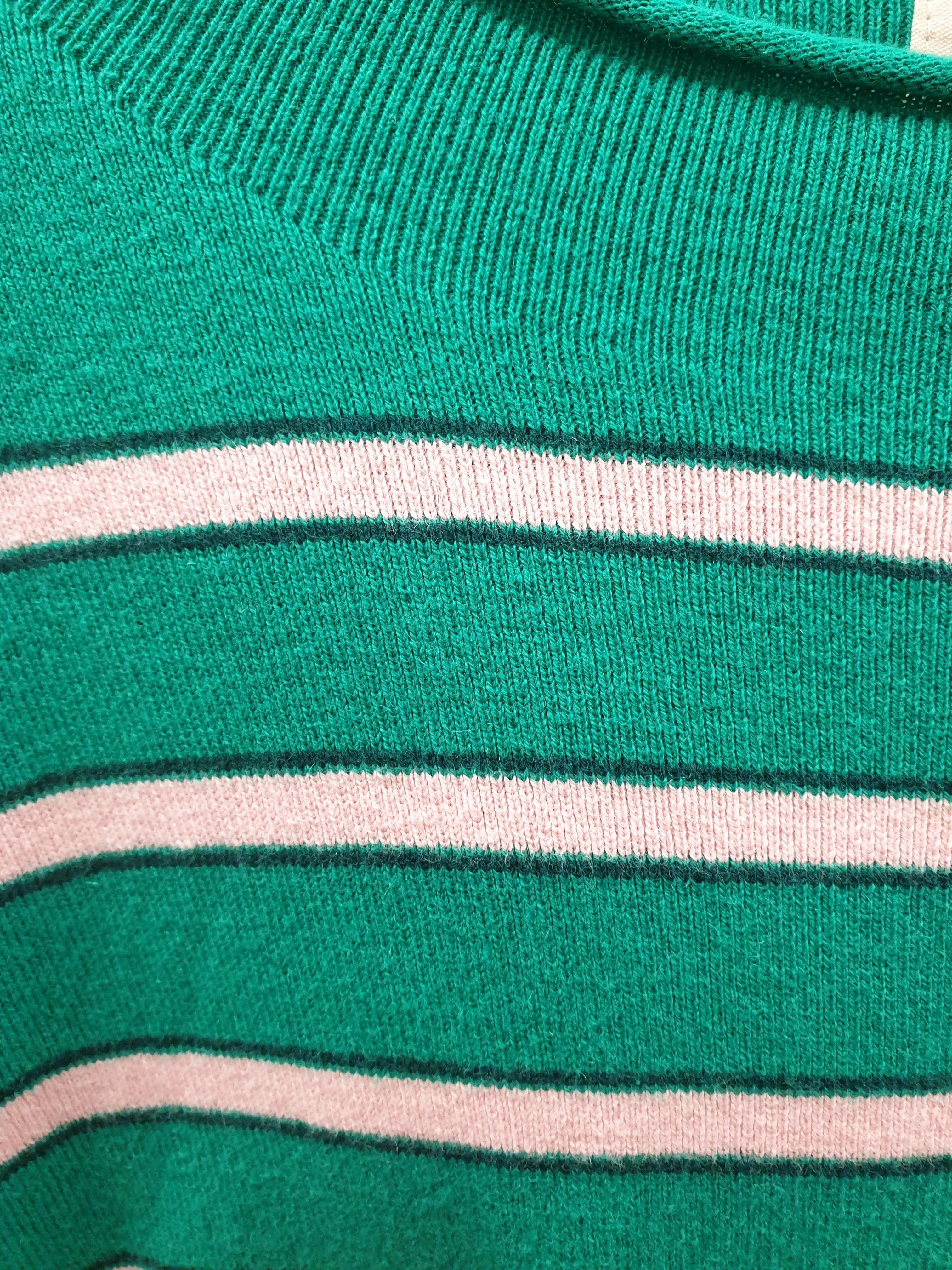 Nancybird green striped knit jumper size M