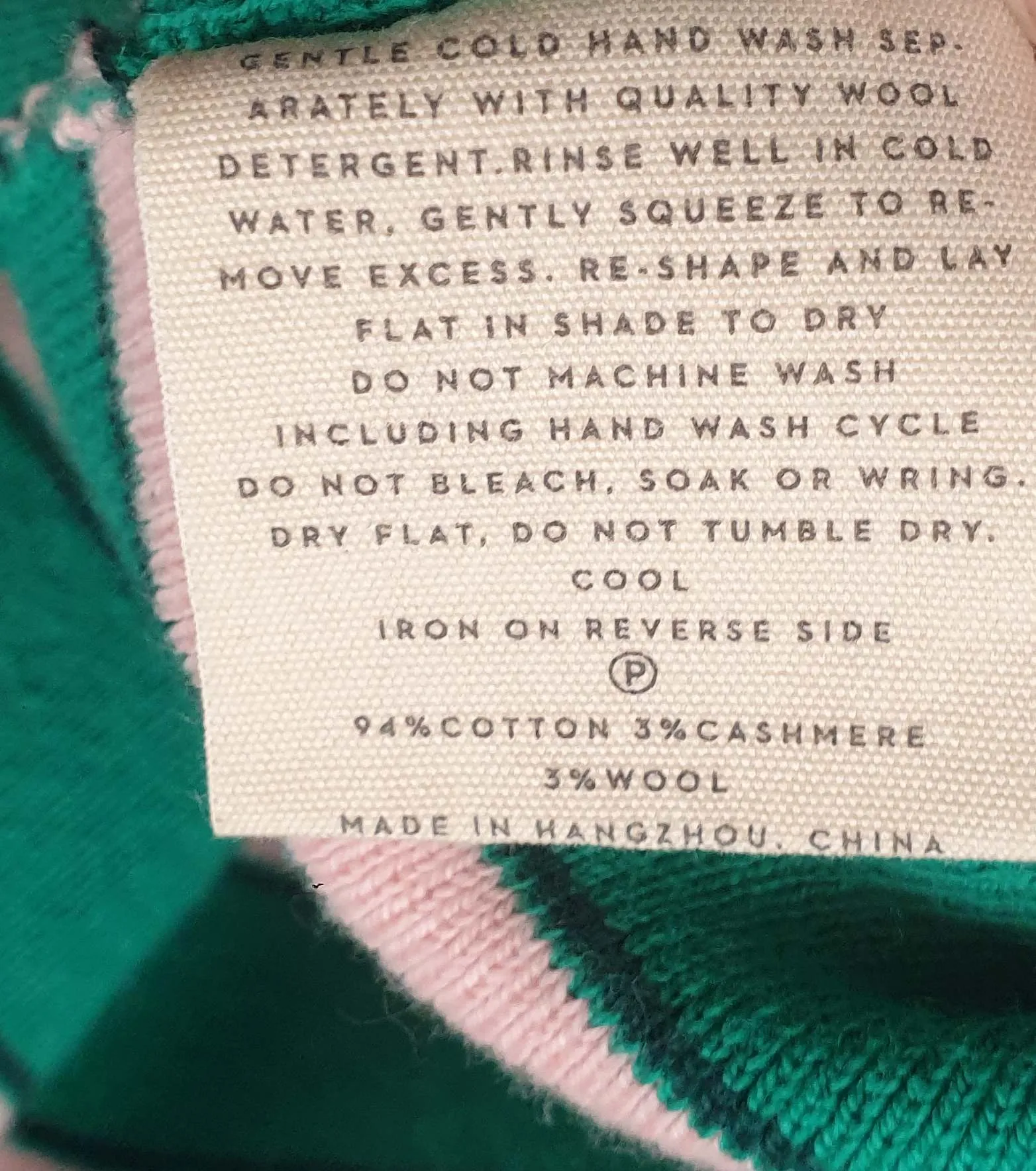 Nancybird green striped knit jumper size M