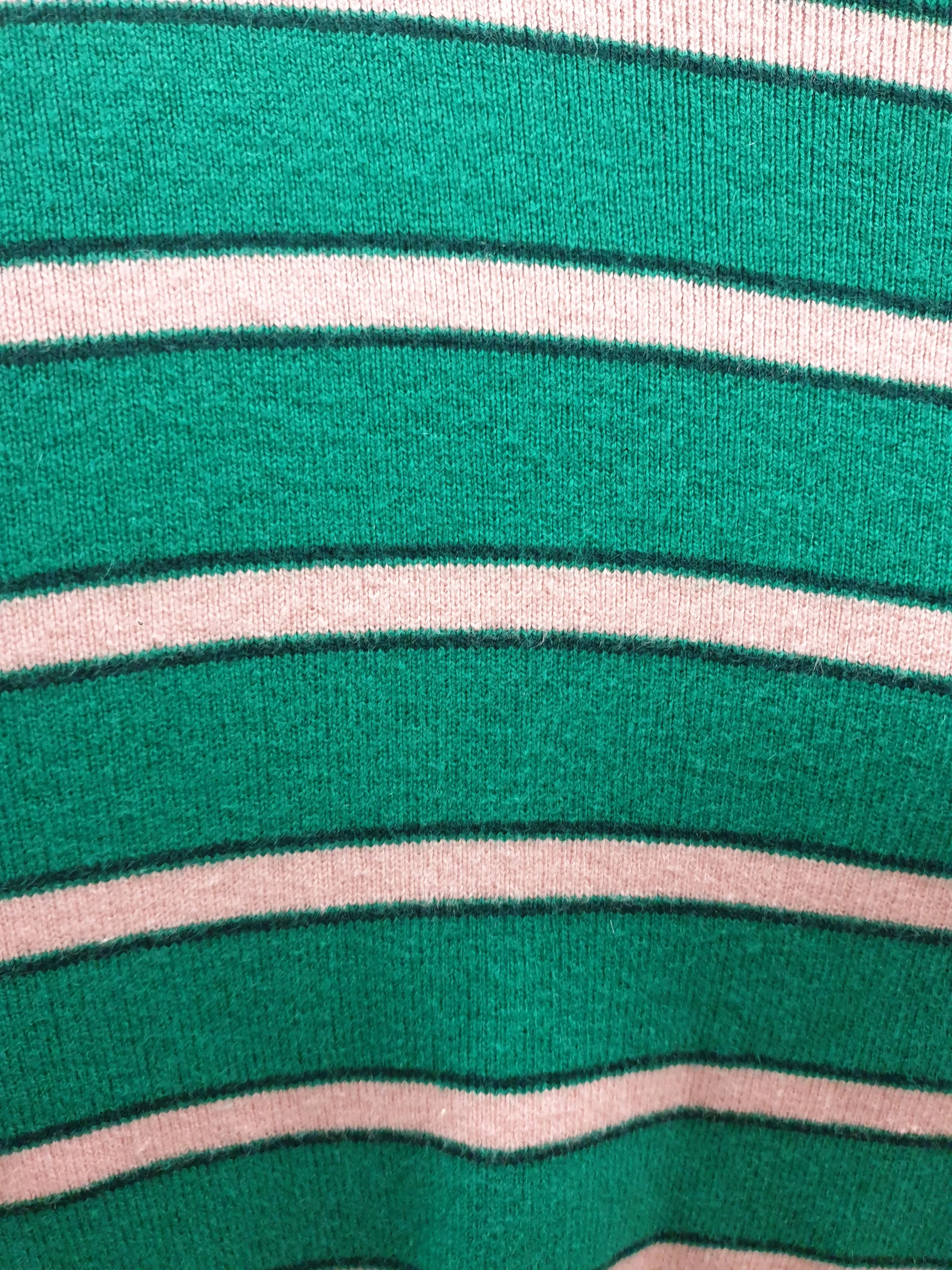 Nancybird green striped knit jumper size M