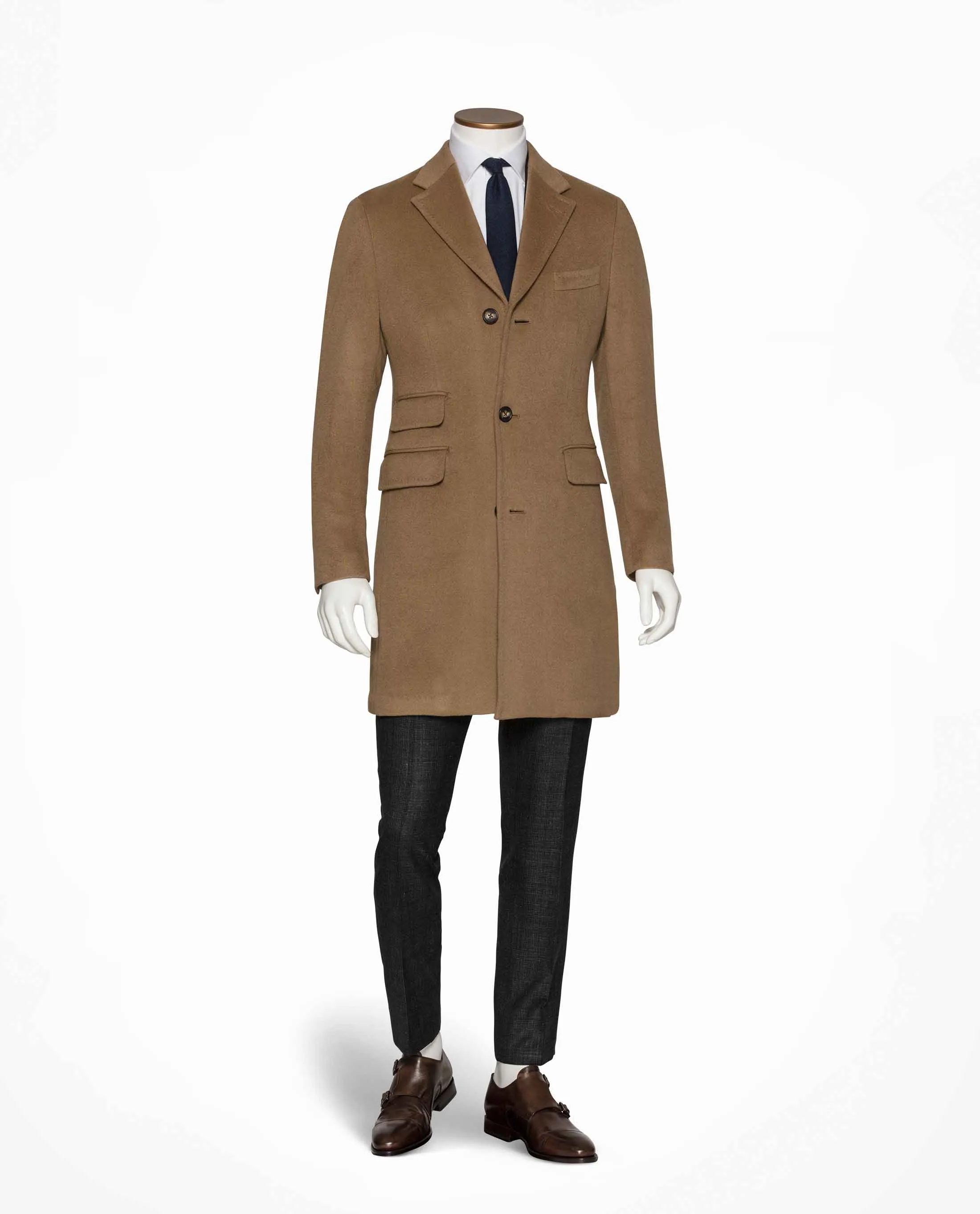 Nesti Onelio Camel Brushed Pure Cashmere