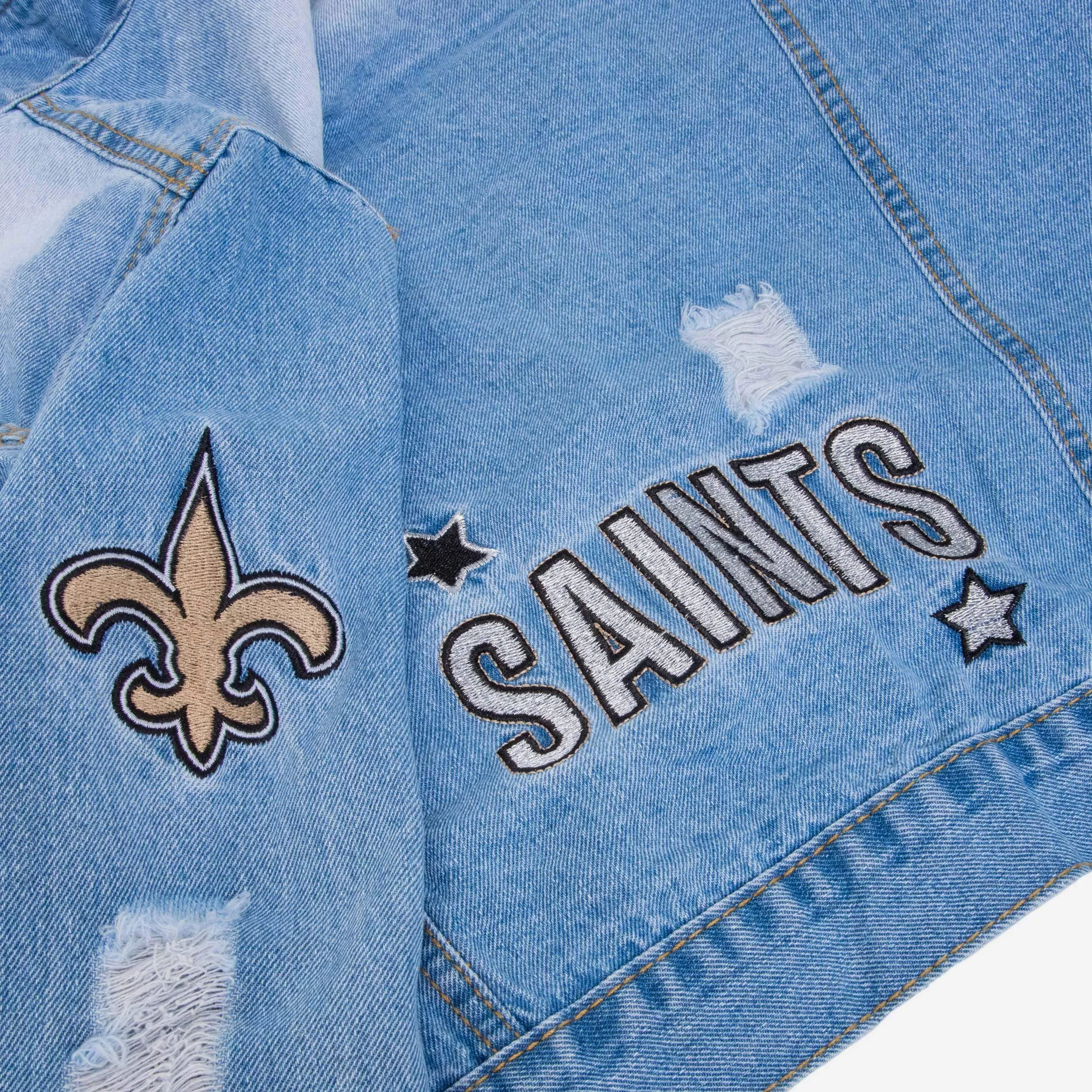 New Orleans Saints Womens Denim Jacket