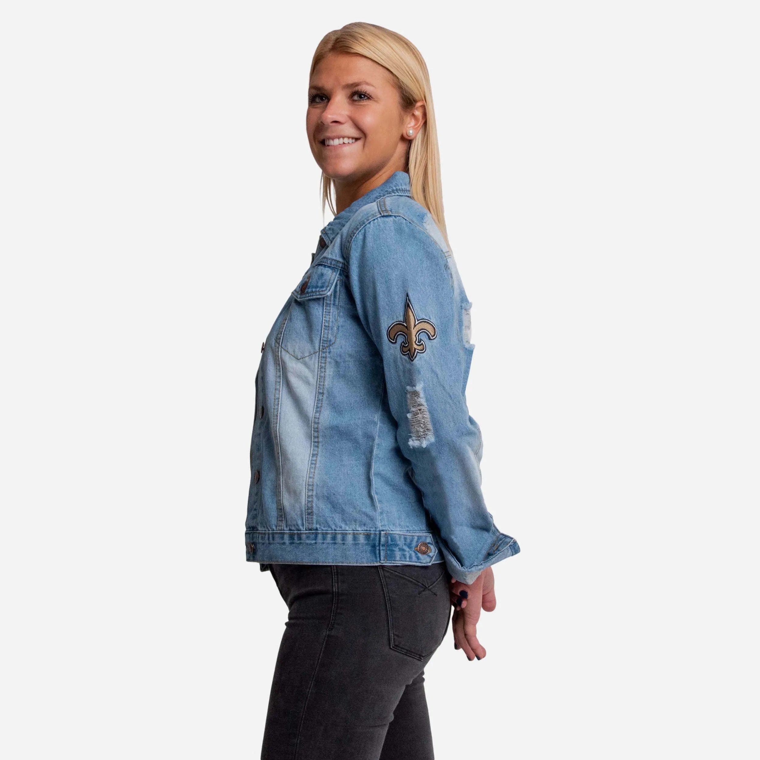 New Orleans Saints Womens Denim Jacket