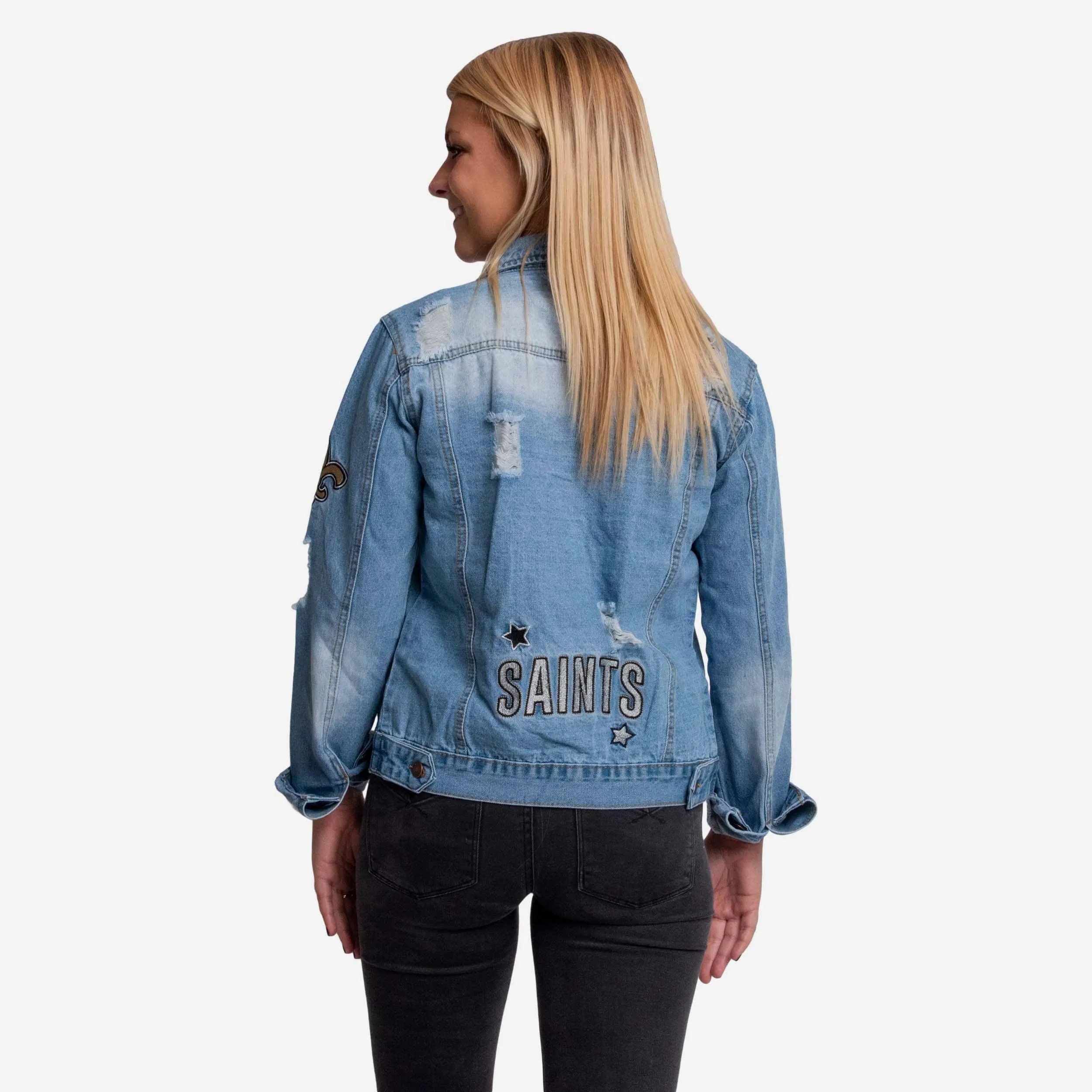 New Orleans Saints Womens Denim Jacket